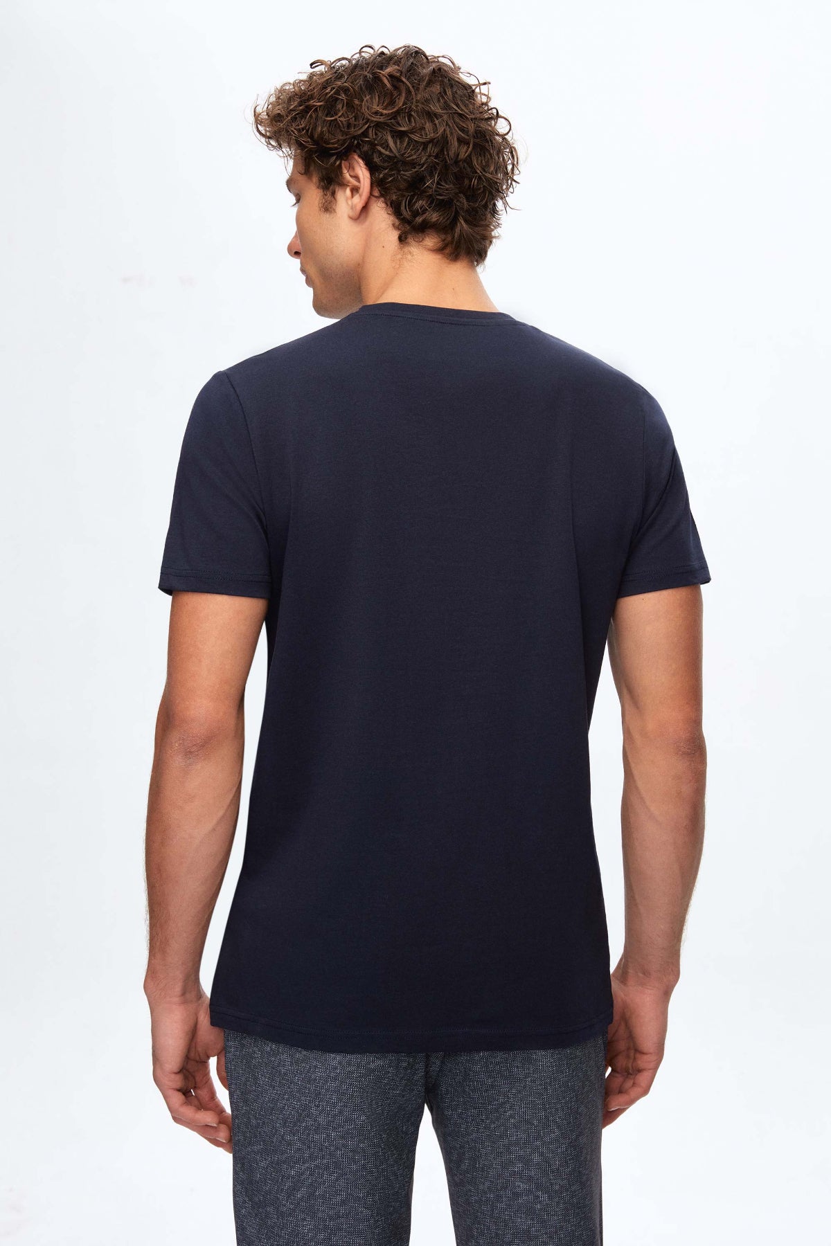 TRICOU SLIM FIT D'S DAMAT  - Bleumarin