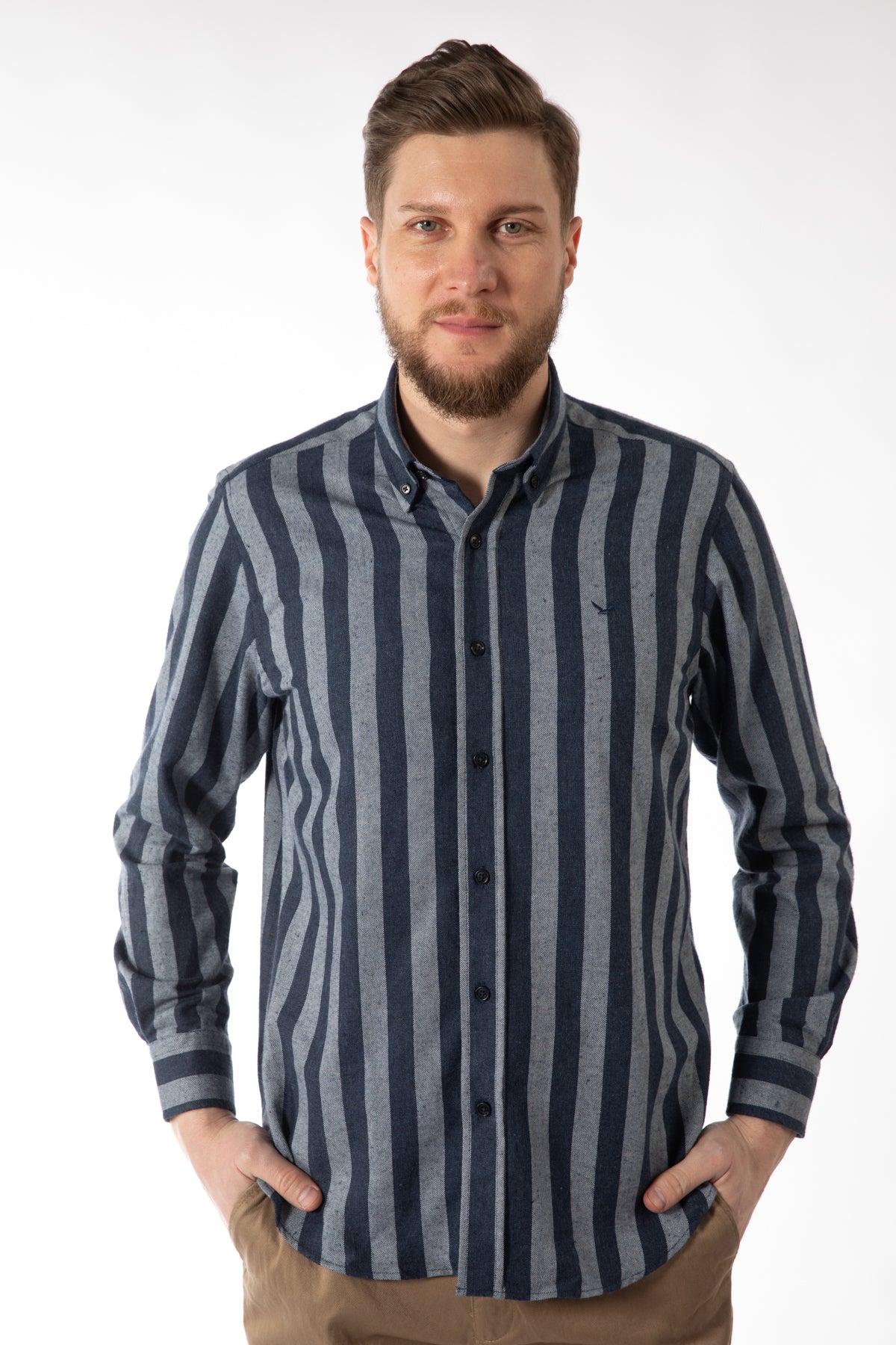 CAMASA CASUAL  REGULAR FIT  D'S DAMAT  - Bleumarin