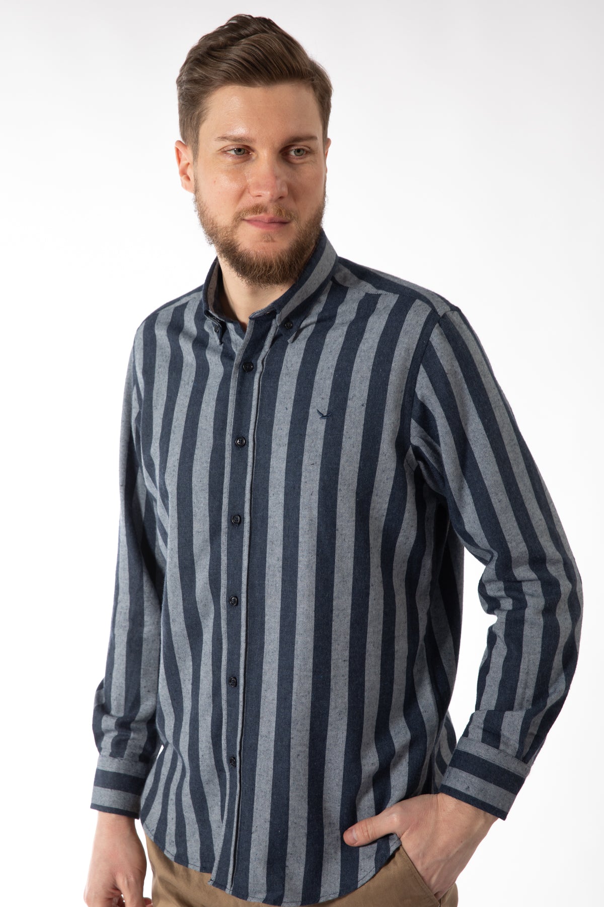 CAMASA CASUAL  REGULAR FIT  D'S DAMAT  - Bleumarin