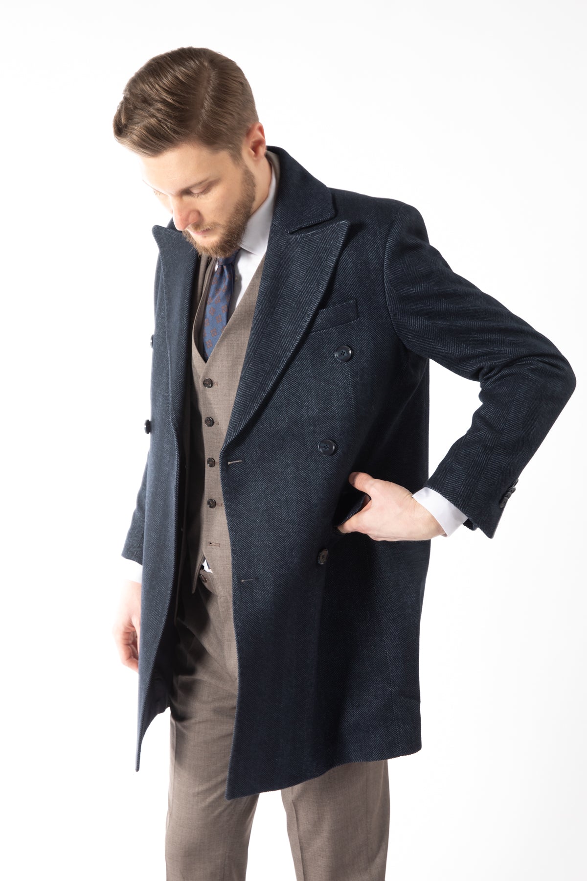 PALTON SLIM FIT  D'S DAMAT  - Bleumarin