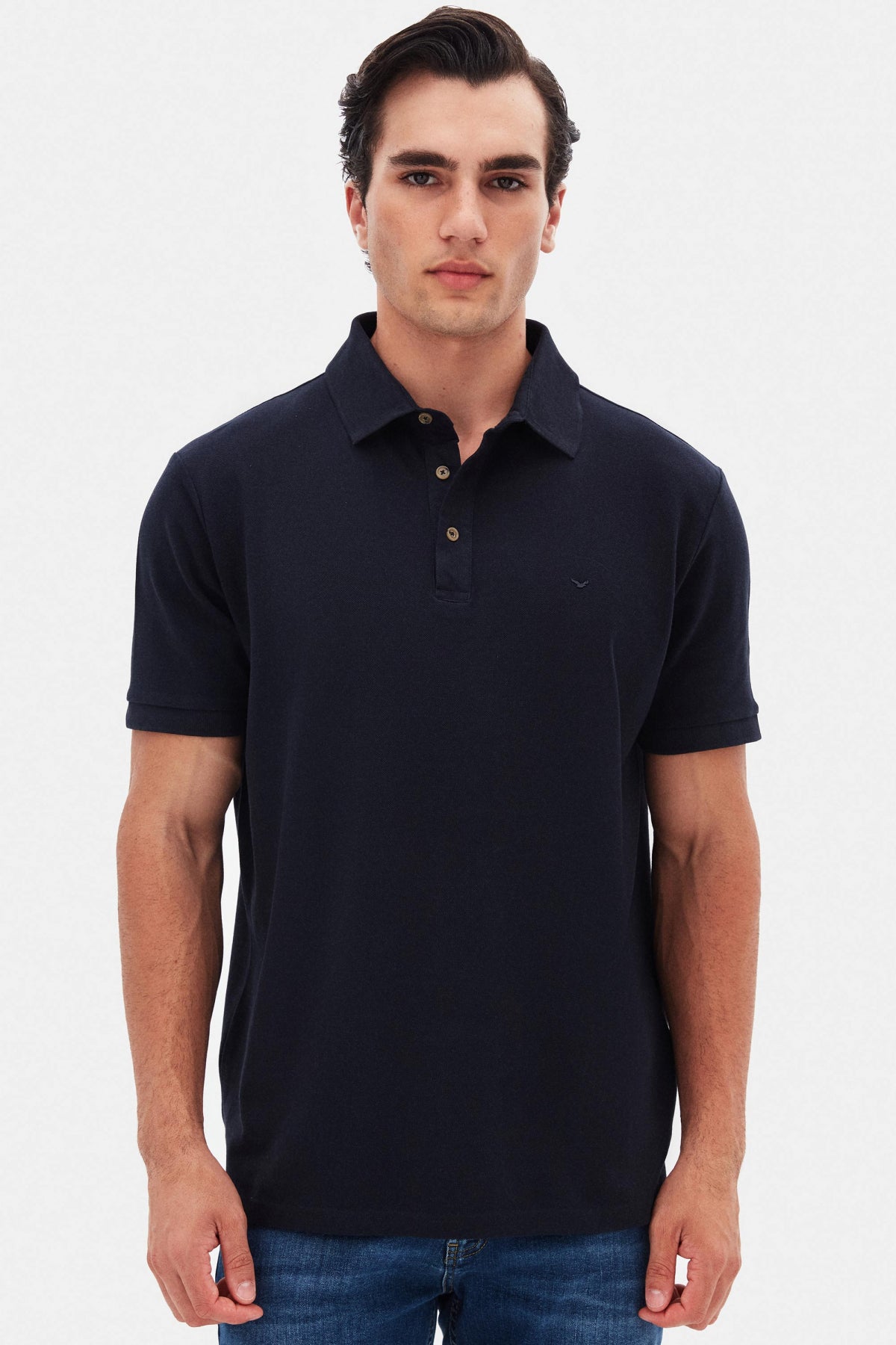 TRICOU REGULAR FIT D'S DAMAT  - Bleumarin
