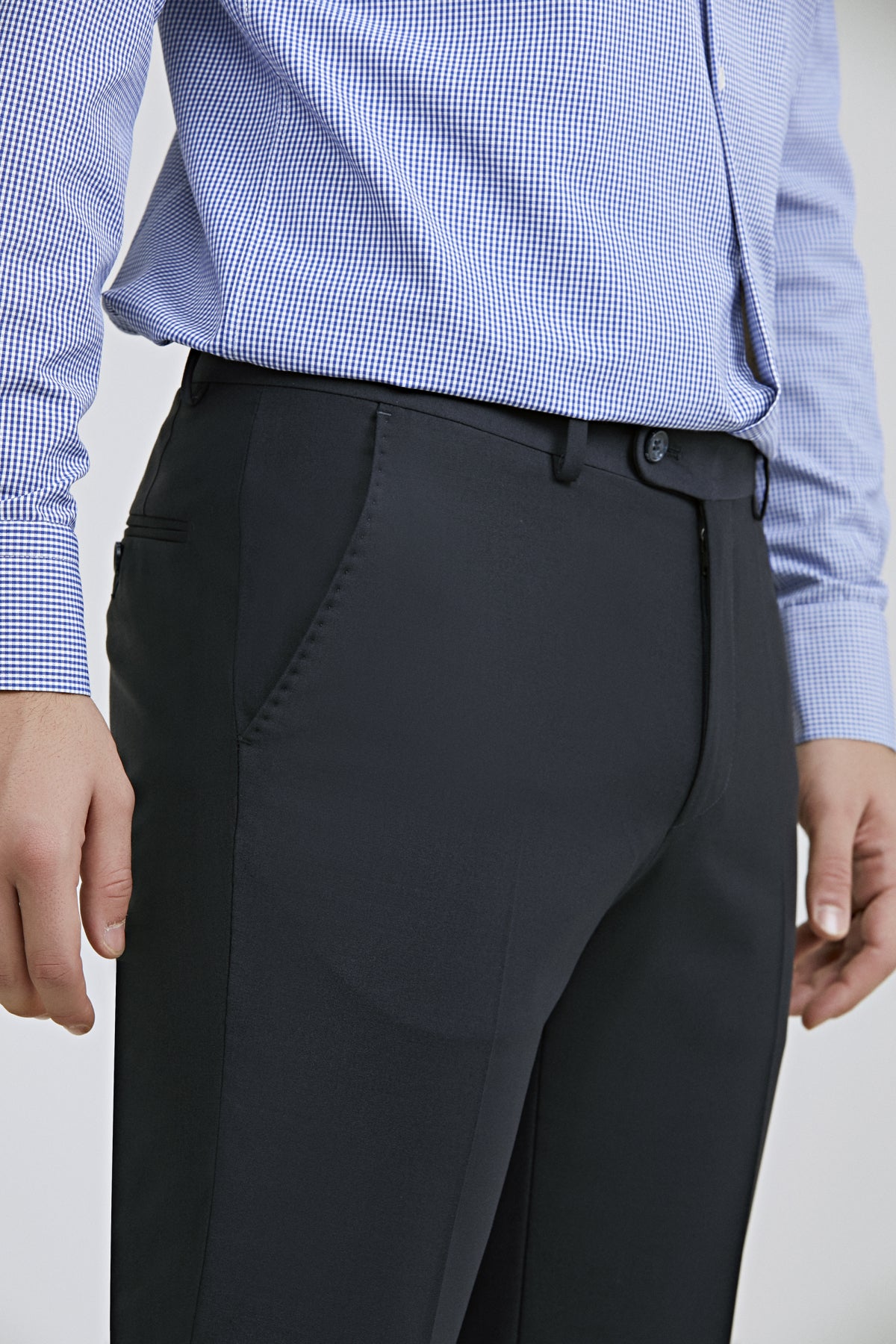 PANTALONI D'S DAMAT REGULAR FIT  - Bleumarin