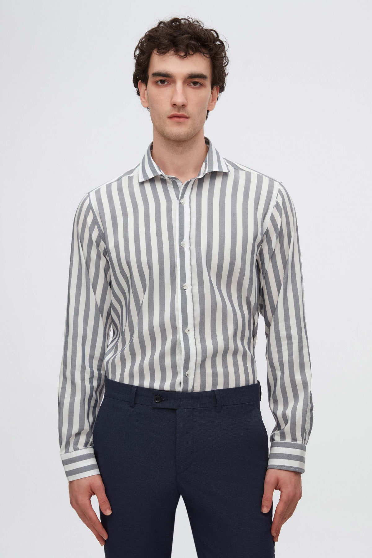 CAMASA CU DUNGI REGULAR FIT D'S DAMAT  - Bleumarin