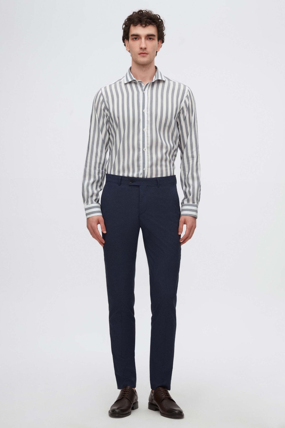 CAMASA CU DUNGI REGULAR FIT D'S DAMAT  - Bleumarin