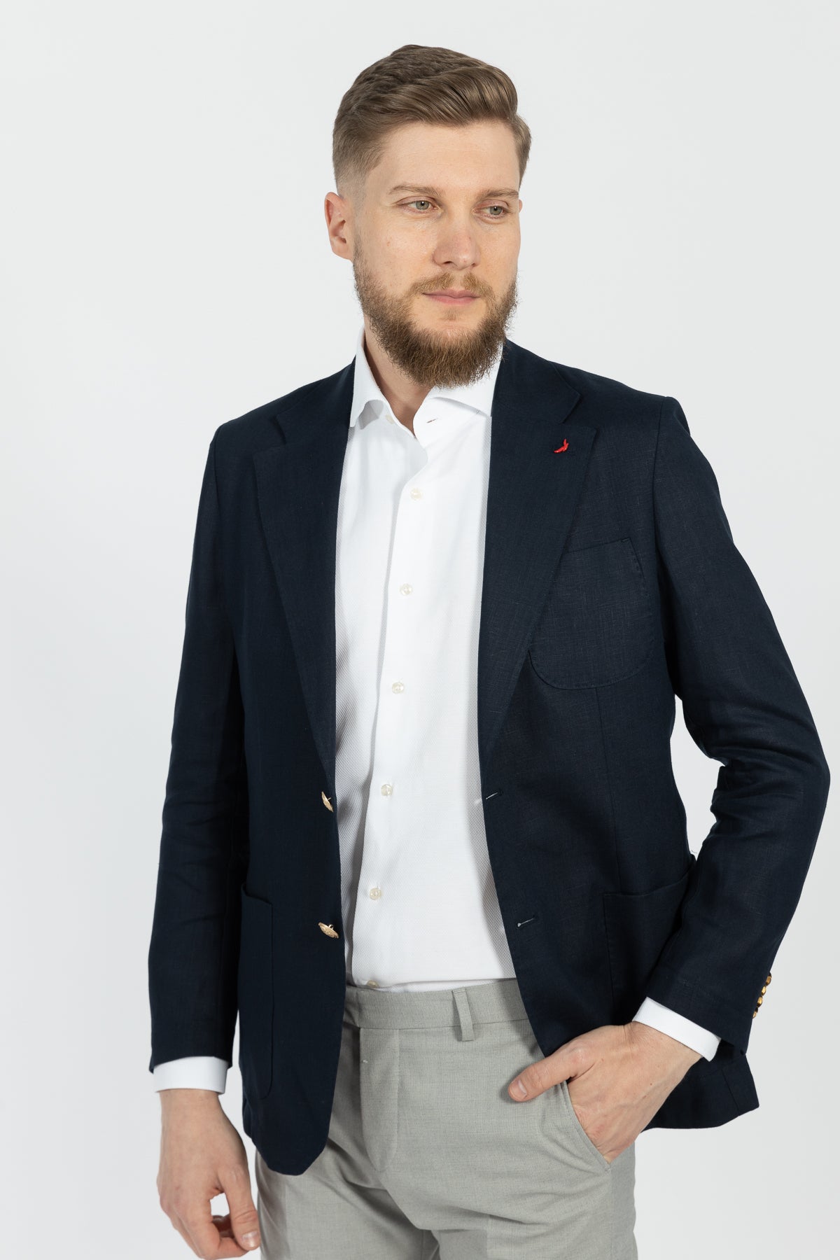 SACOU REGULAR FIT D'S DAMAT  - Bleumarin