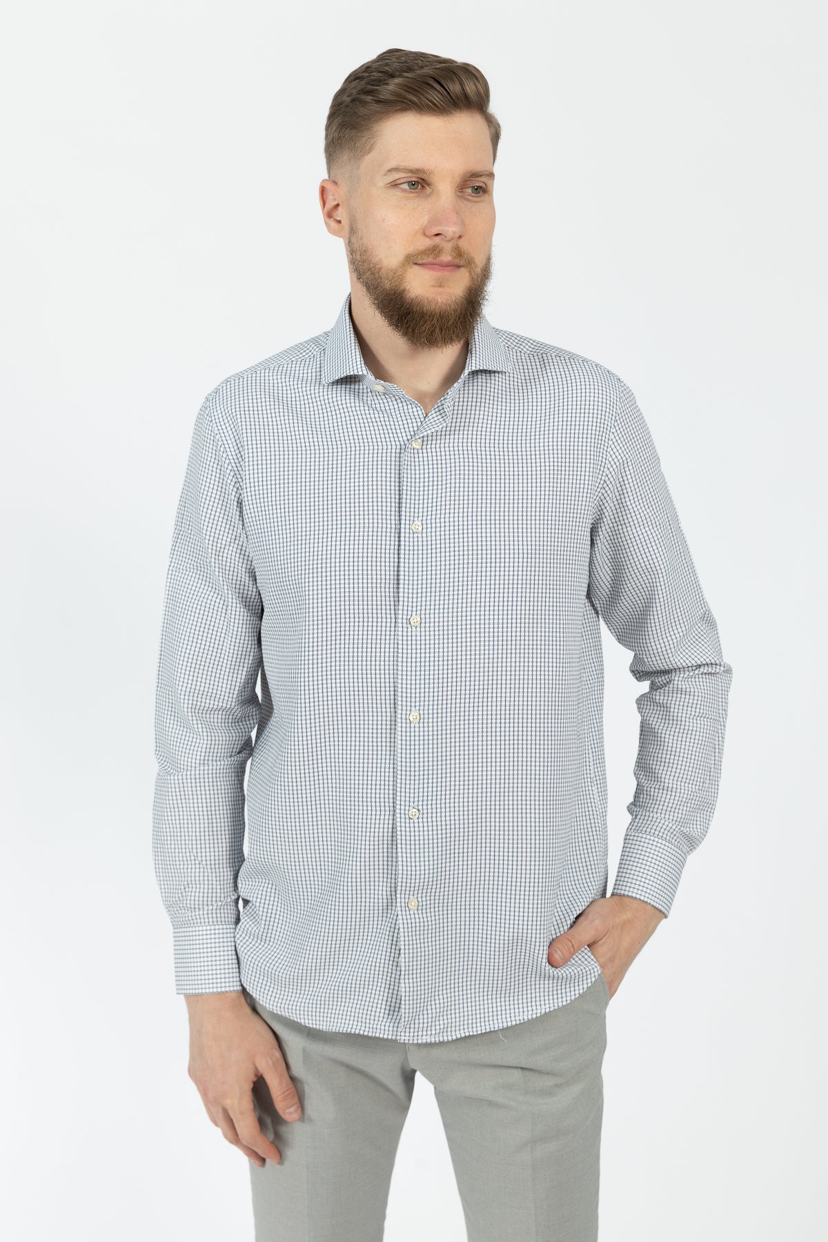 CAMASA REGULAR FIT D'S DAMAT  - Bleumarin