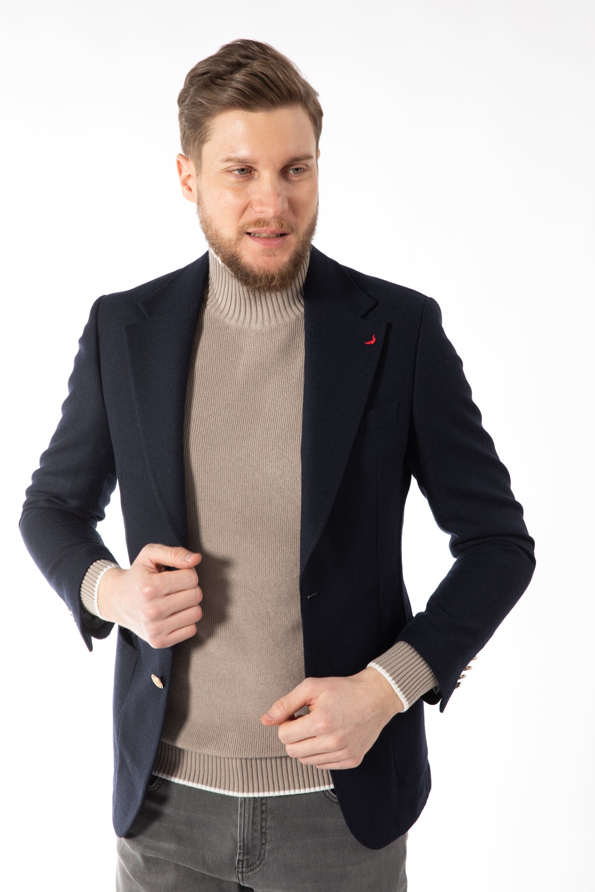 SACOU SLIM FIT D'S DAMAT  - Bleumarin