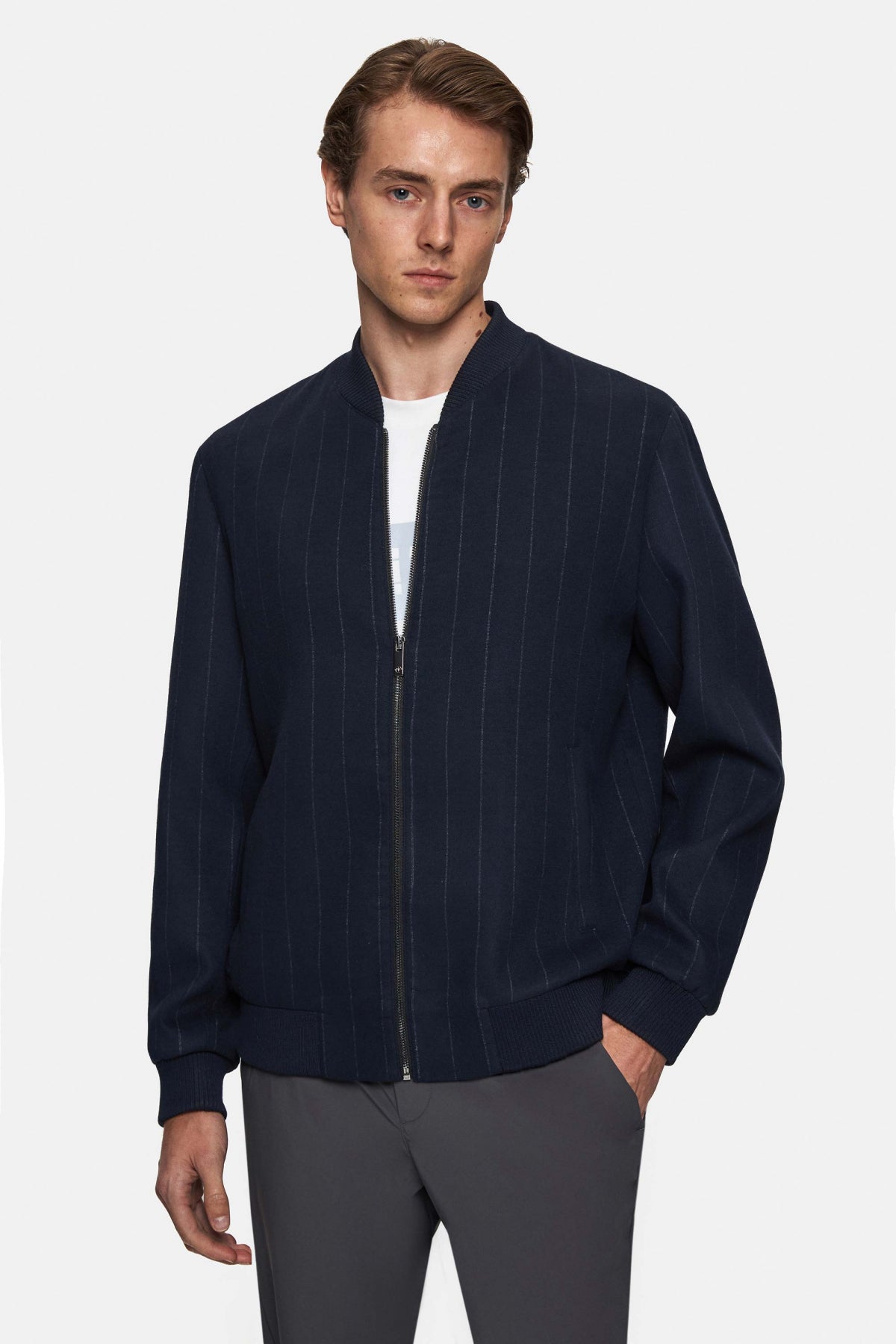 GEACA REGULAR FIT D'S DAMAT  - Bleumarin