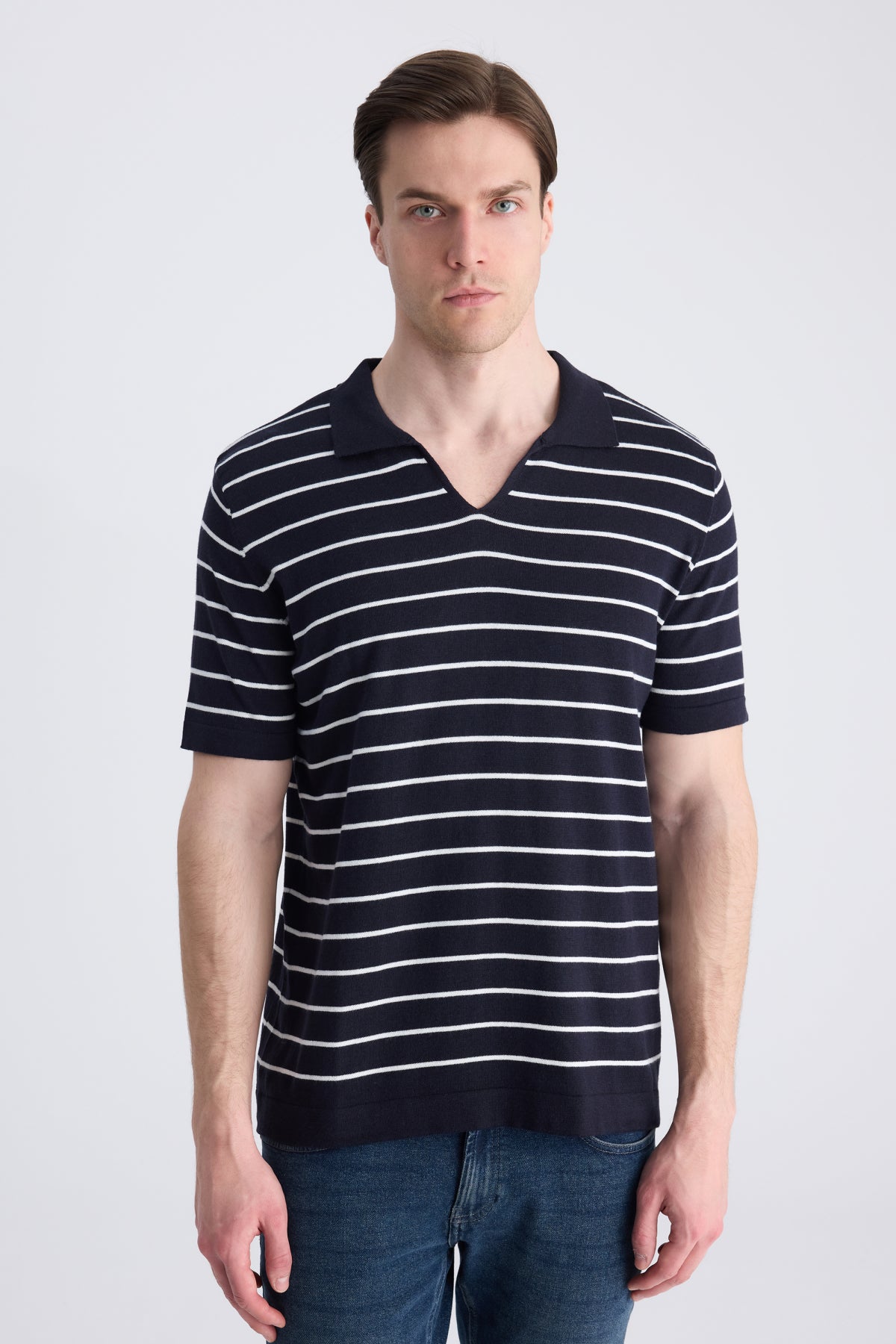 TRICOU REGULAR FIT D'S DAMAT  - Bleumarin