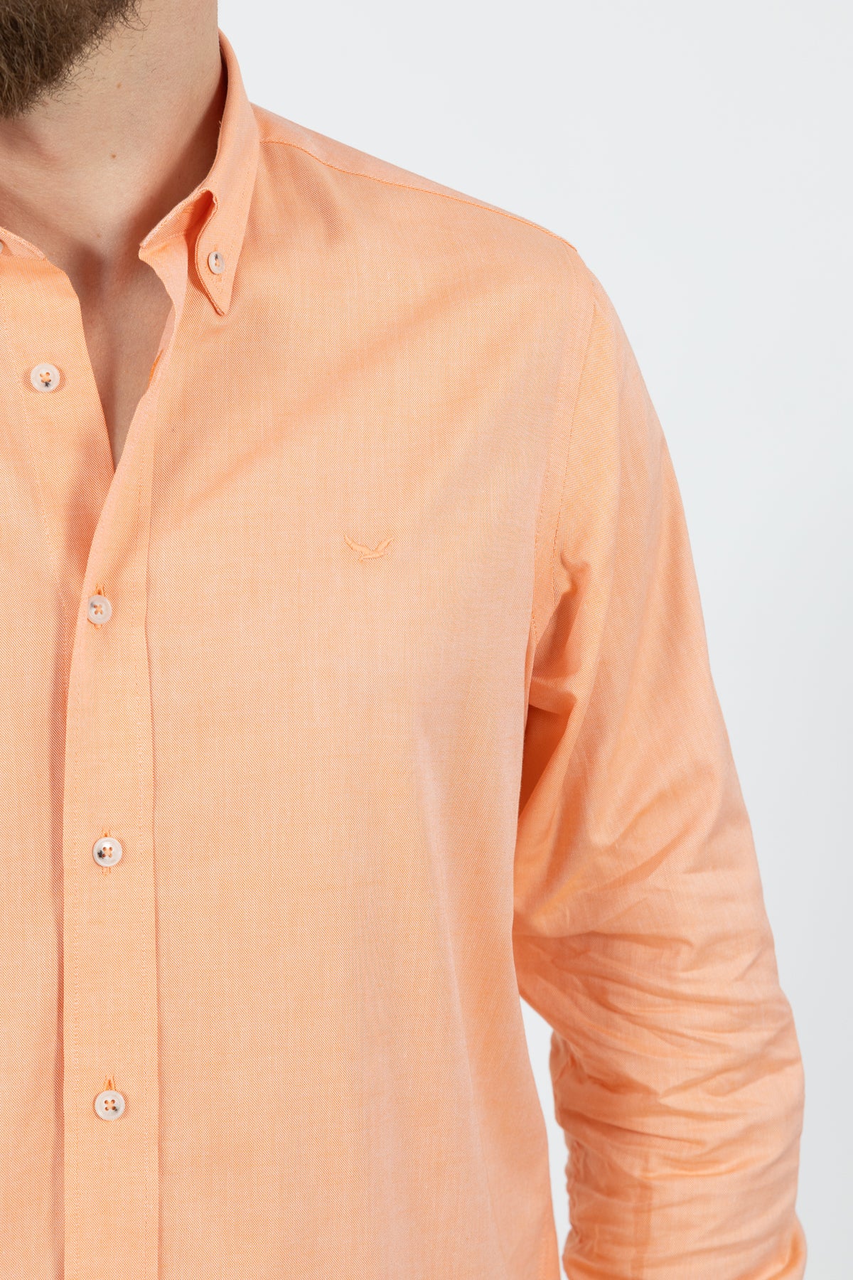 CAMASA CASUAL SLIM FIT D'S DAMAT  - Portocaliu