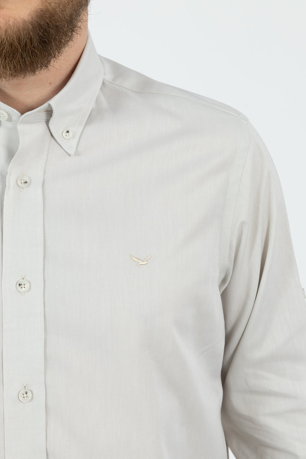 CAMASA CASUAL SLIM FIT D'S DAMAT  - Piatră