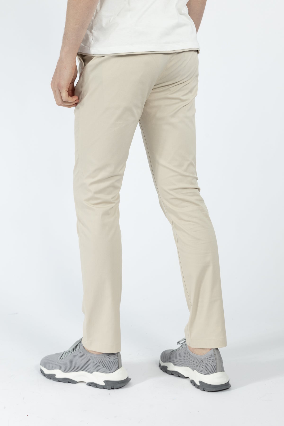 PANTALONI CASUAL SLIM FIT D'S DAMAT  - Piatră