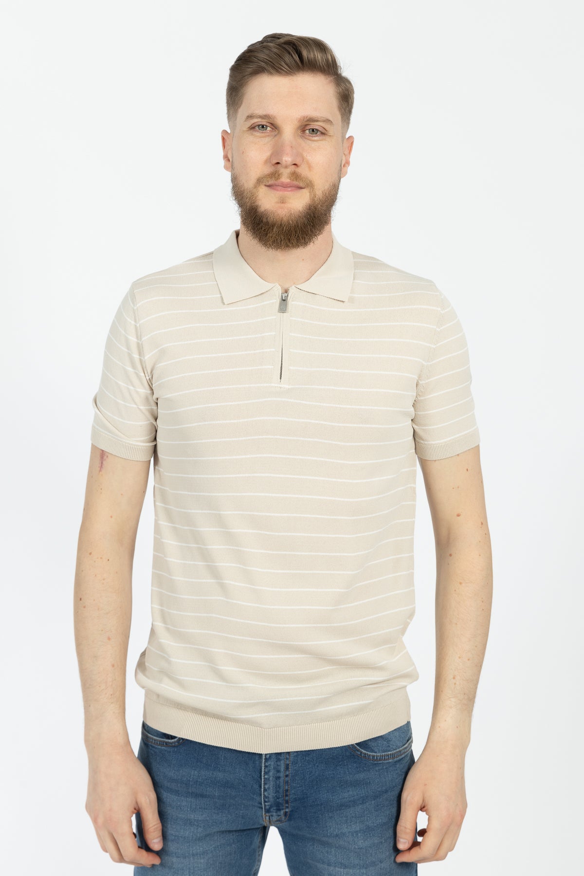 TRICOU SLIM FIT D'S DAMAT  - Piatră