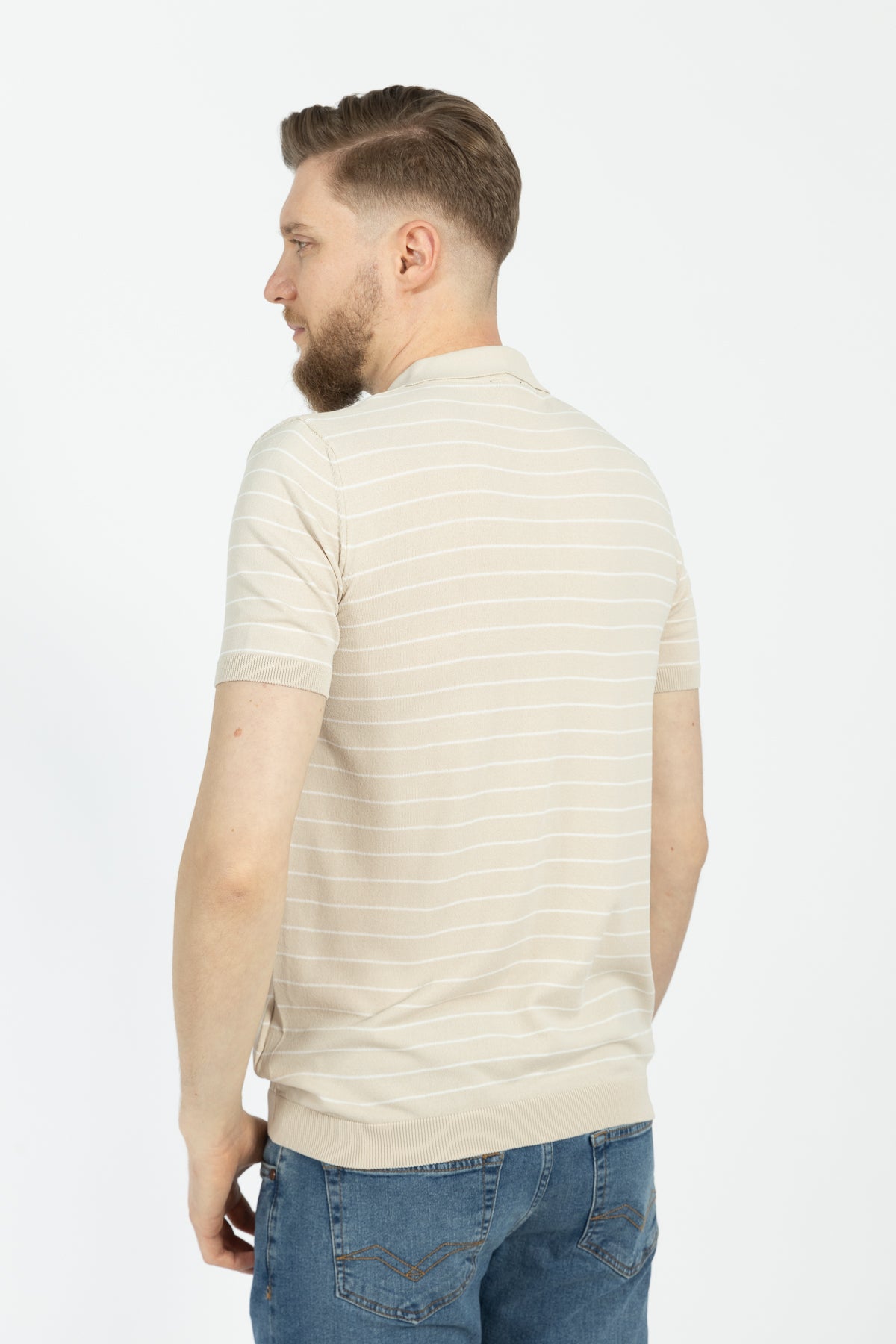 TRICOU SLIM FIT D'S DAMAT  - Bej