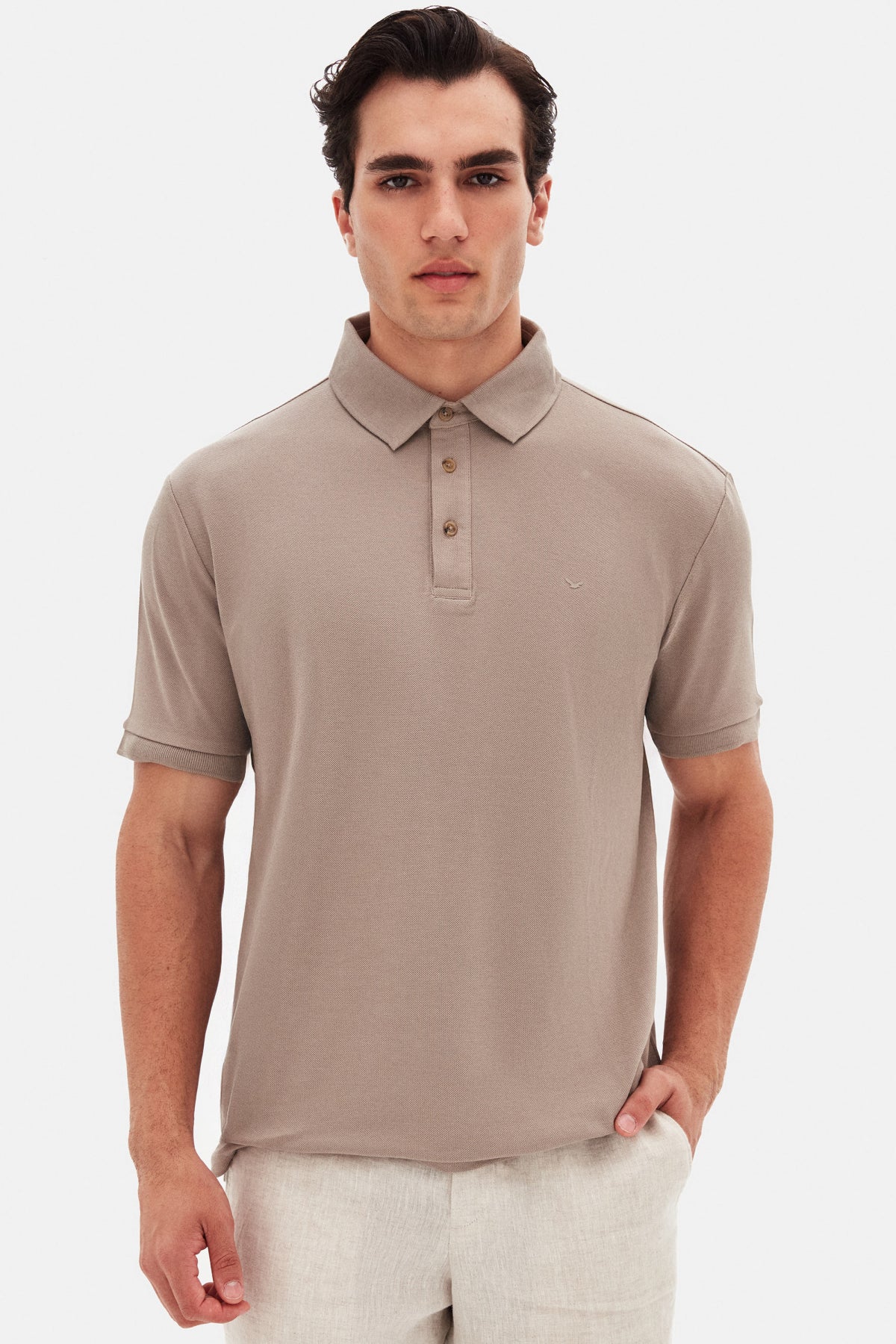 TRICOU REGULAR FIT D'S DAMAT  - Bej