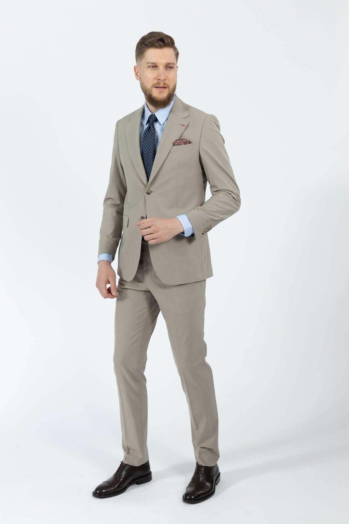 COSTUM REGULAR FIT D'S DAMAT  - Bej