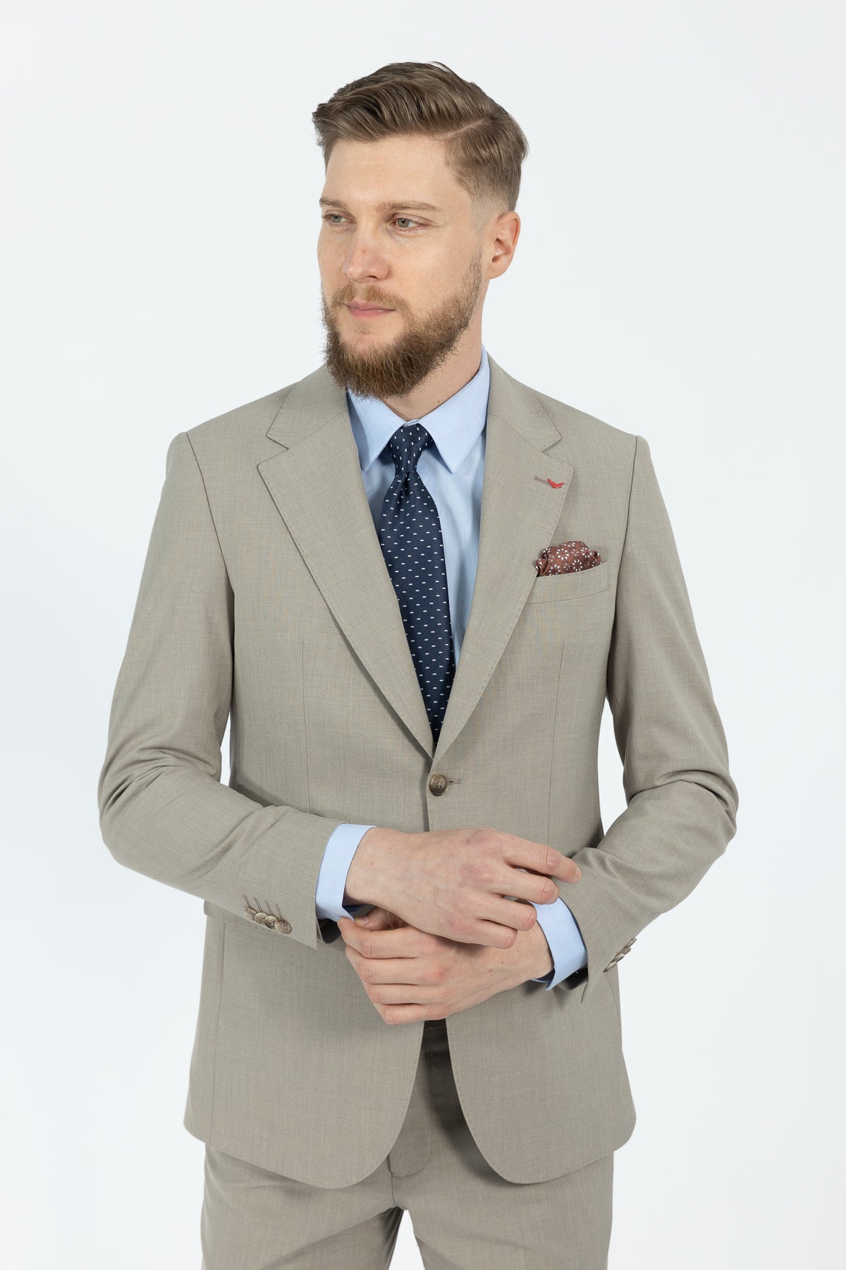 COSTUM REGULAR FIT D'S DAMAT  - Bej