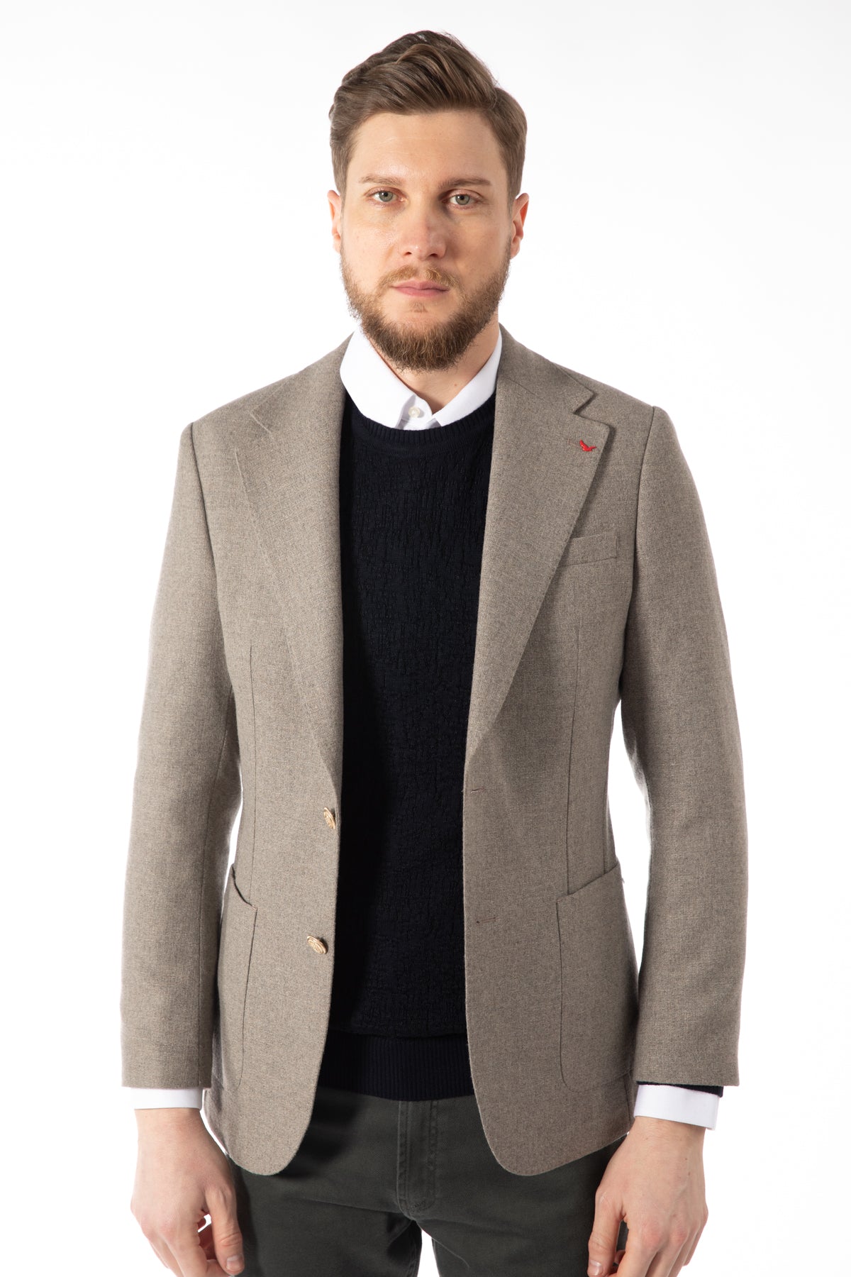 SACOU SLIM FIT D'S DAMAT  - Taupe