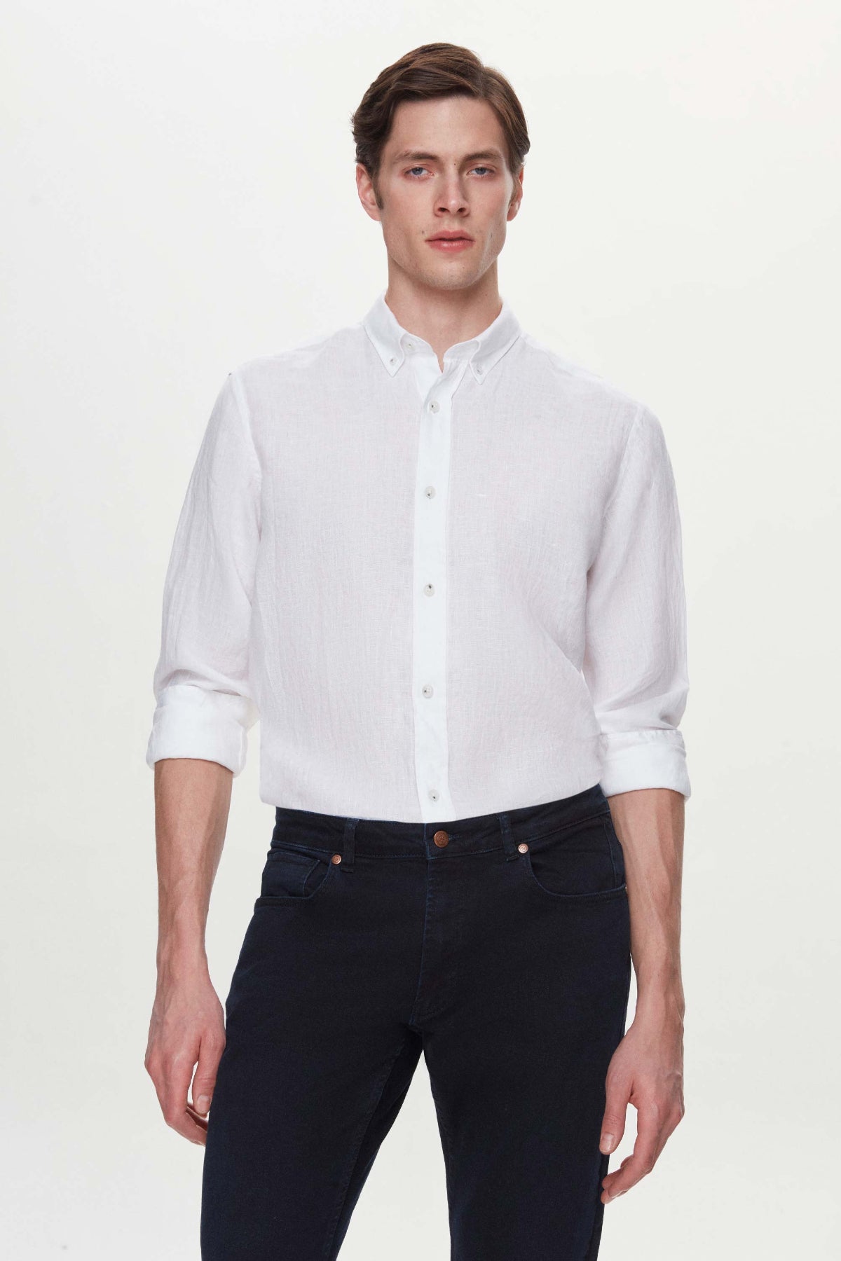 CAMASA REGULAR FIT D'S DAMAT  - Alb
