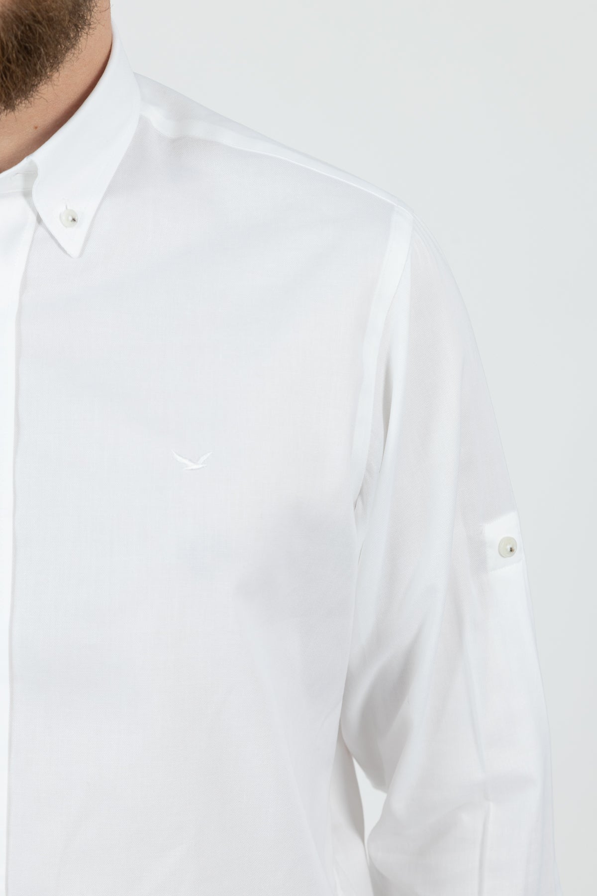 CAMASA CASUAL SLIM FIT D'S DAMAT  - Alb