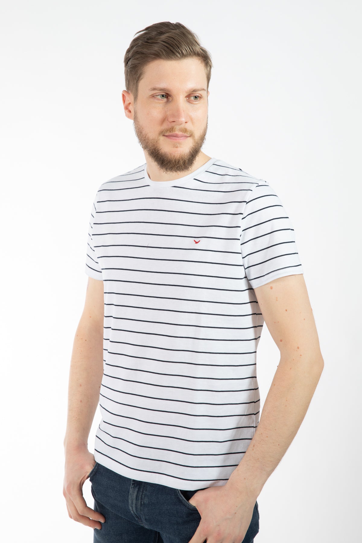 TRICOU REGULAR FIT D'S DAMAT  - Alb