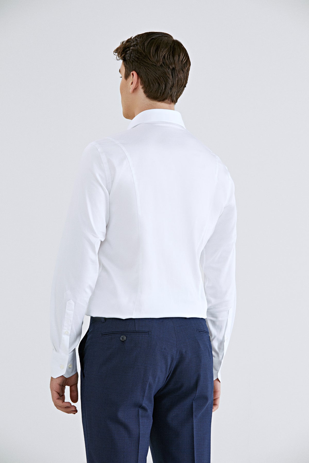 CAMASA D'S DAMAT SLIM FIT  - Alb