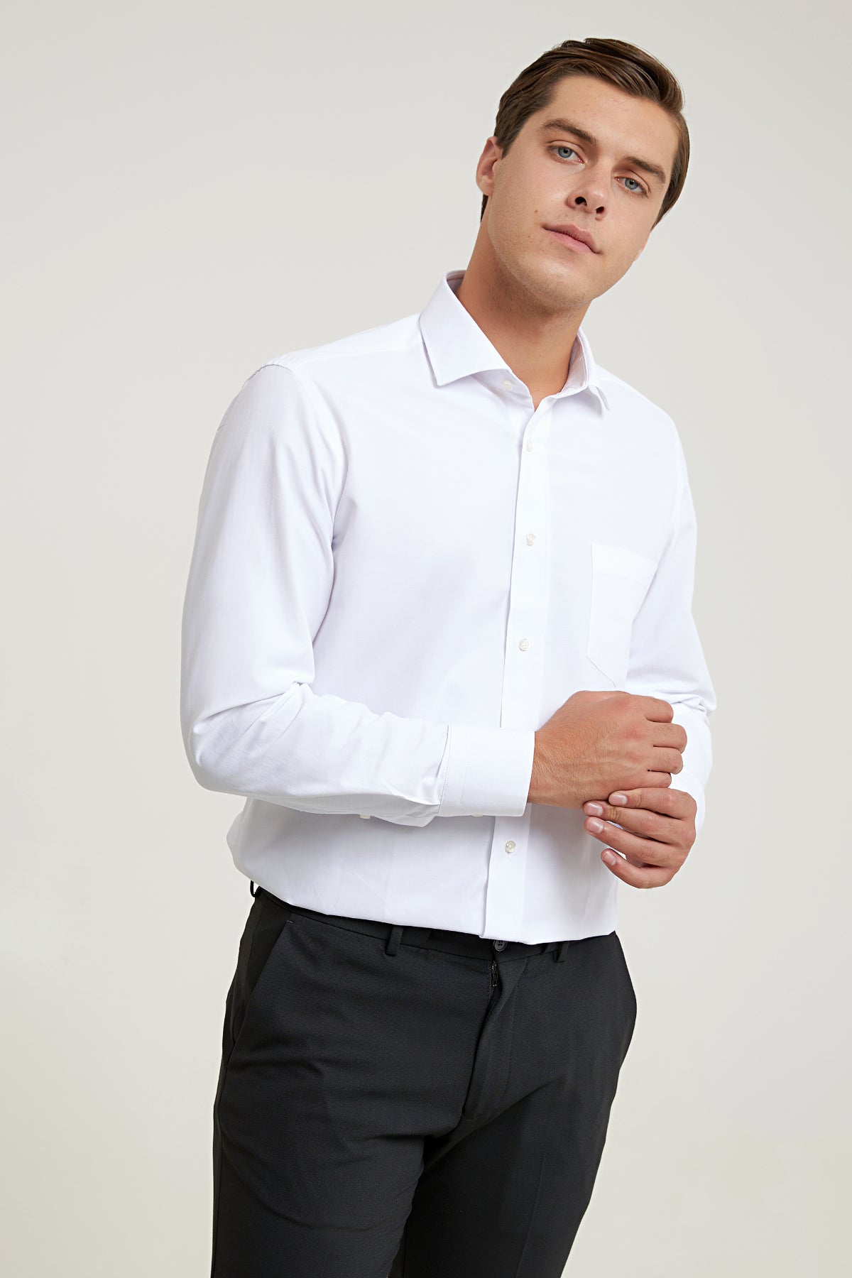 CAMASA REGULAR FIT  D'S DAMAT  - Alb