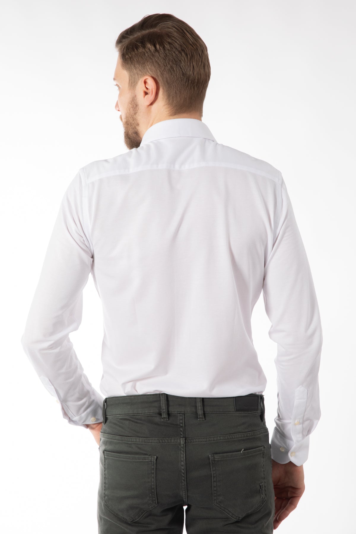 CAMASA SLIM FIT  D'S DAMAT  - Alb