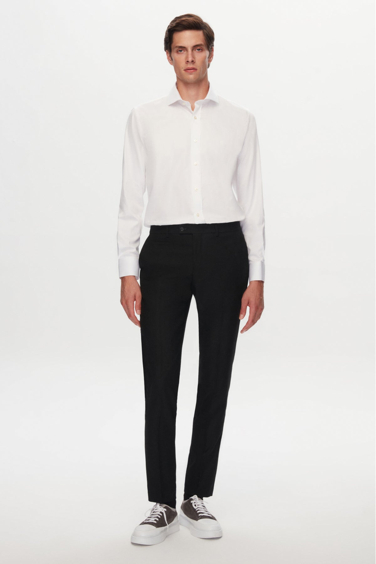 CAMASA  D'S DAMAT SLIM FIT  - Alb