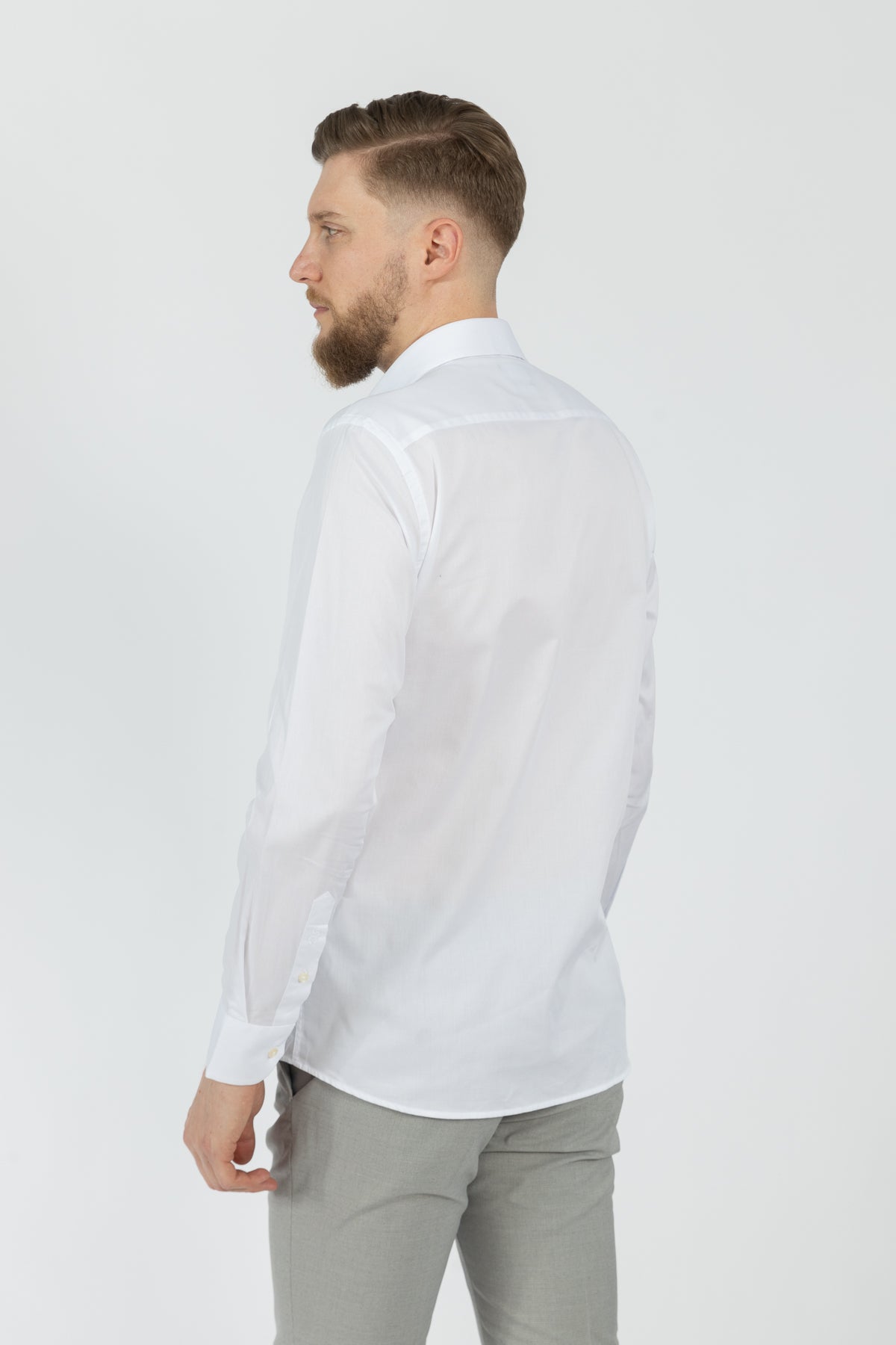 CAMASA SLIM FIT D'S DAMAT  - Alb