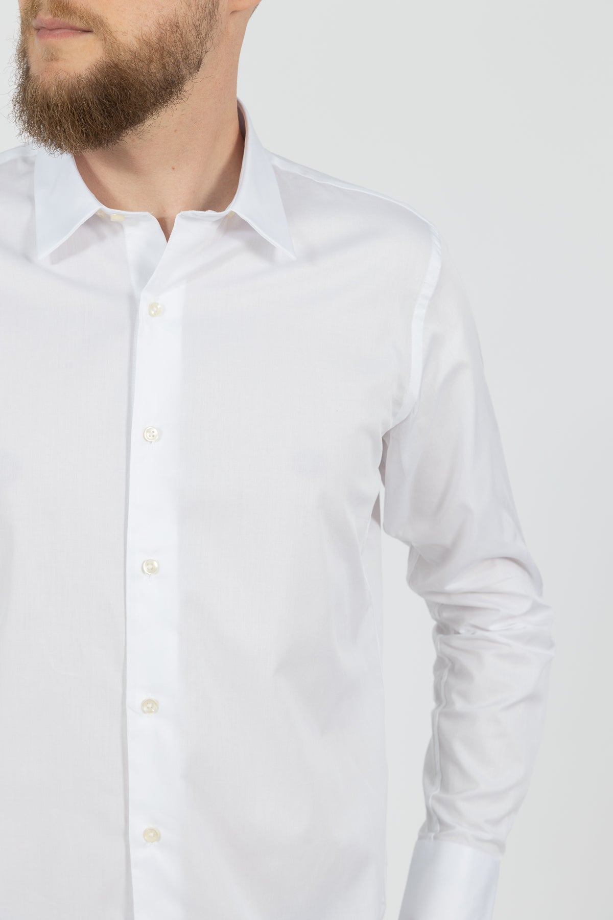 CAMASA SLIM FIT D'S DAMAT  - Alb