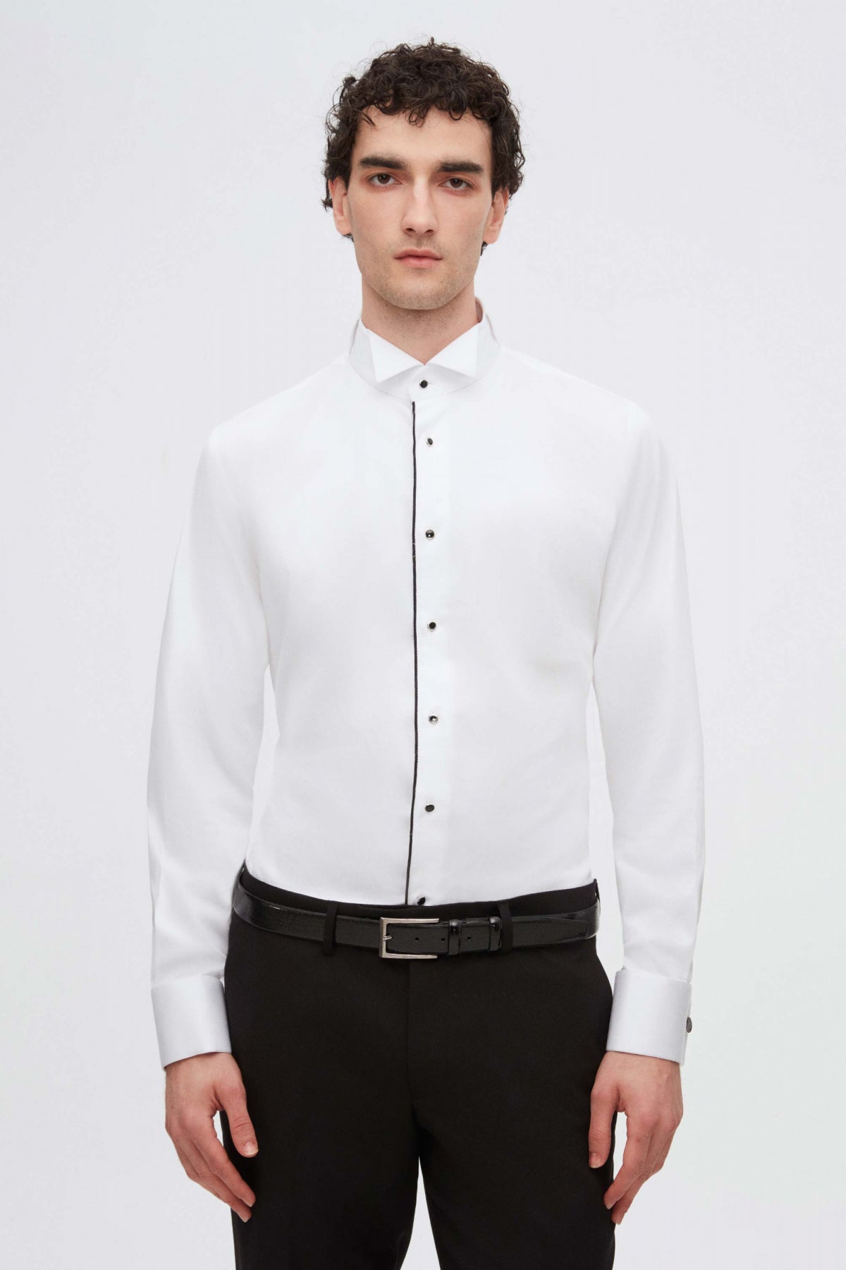 CAMASA CEREMONIE SLIM FIT D'S DAMAT  - Alb