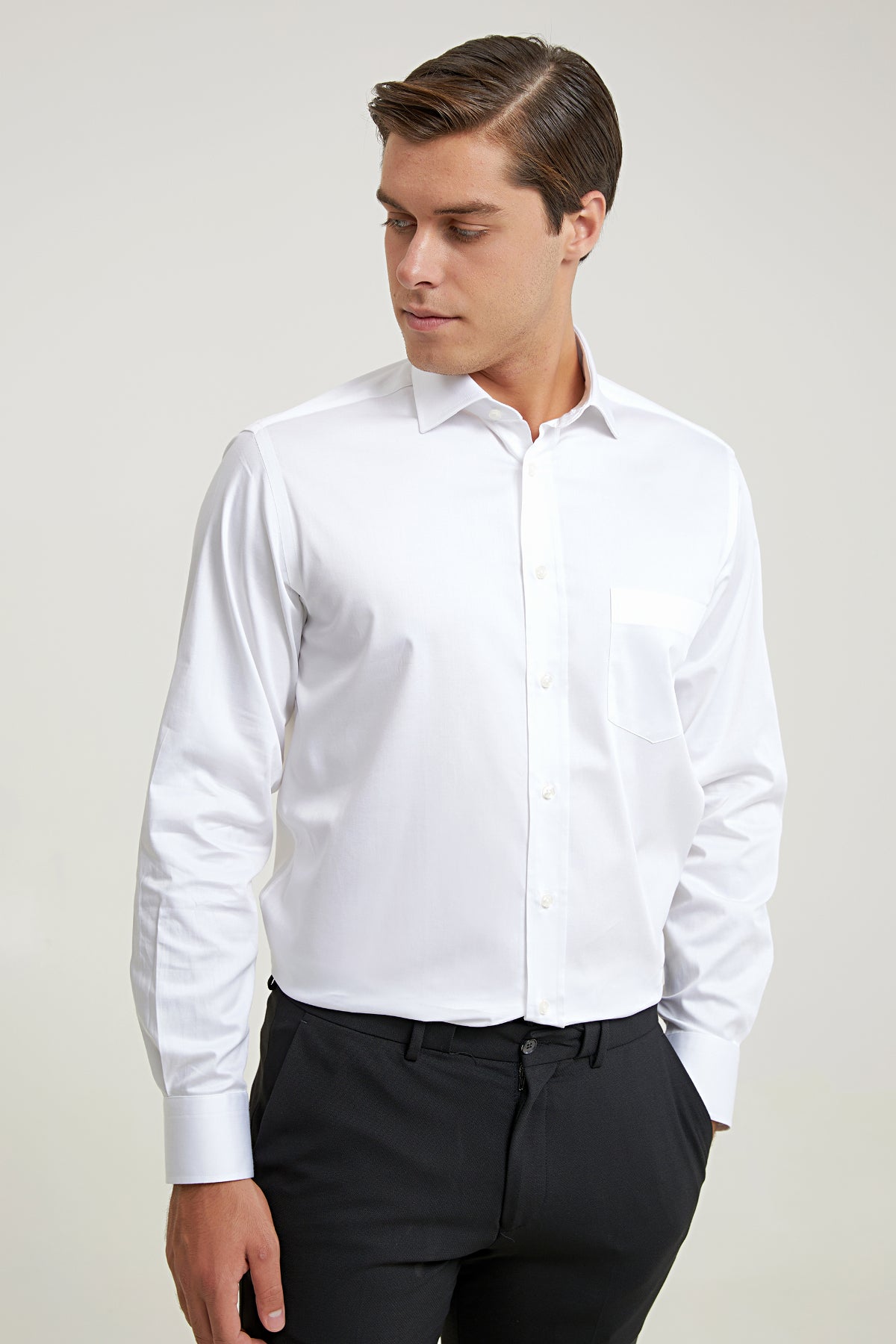 CAMASA D'S DAMAT REGULAR FIT  - Alb