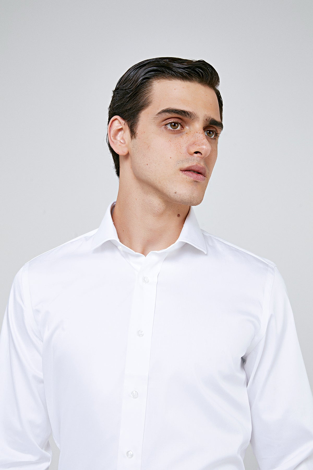 CAMASA  D'S DAMAT SLIM FIT  - Alb