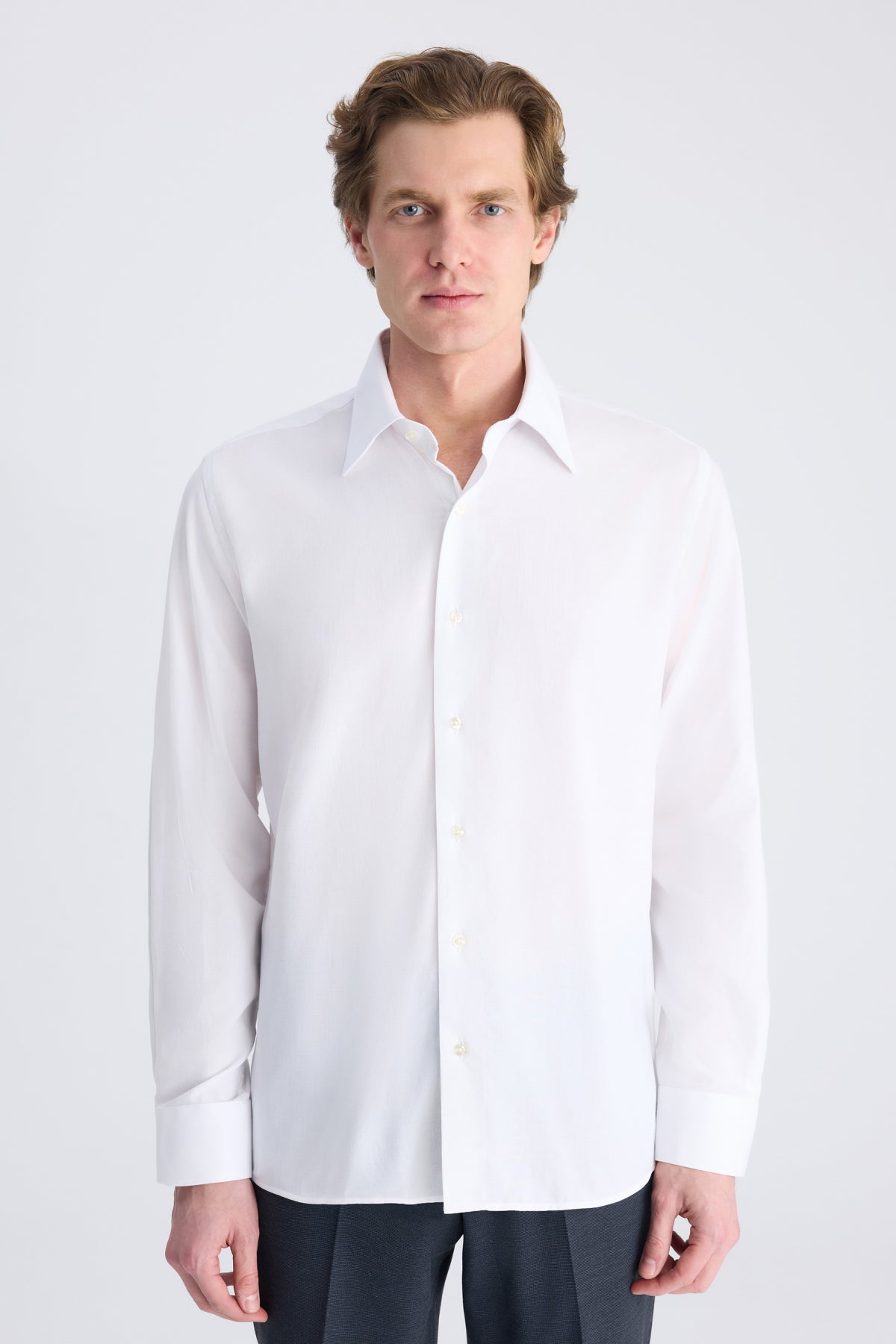 CAMASA SLIM FIT D'S DAMAT  - Alb