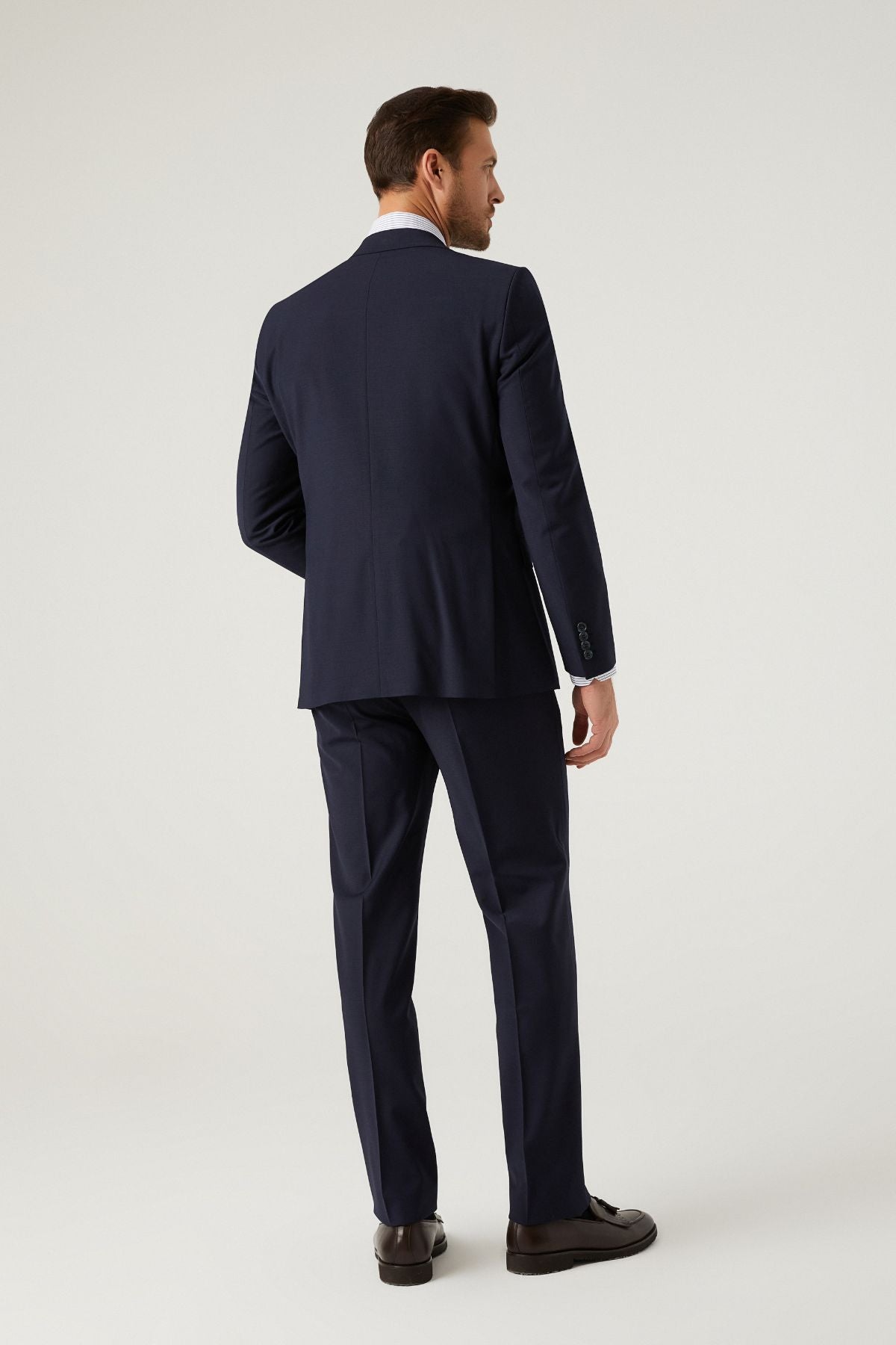 COSTUM  D'S DAMAT SLIM FIT  - Bleumarin Închis