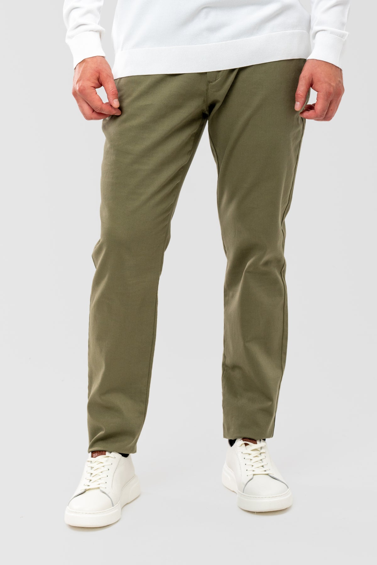 PANTALONI CHINO SLIM FIT TWN  - Verde Închis