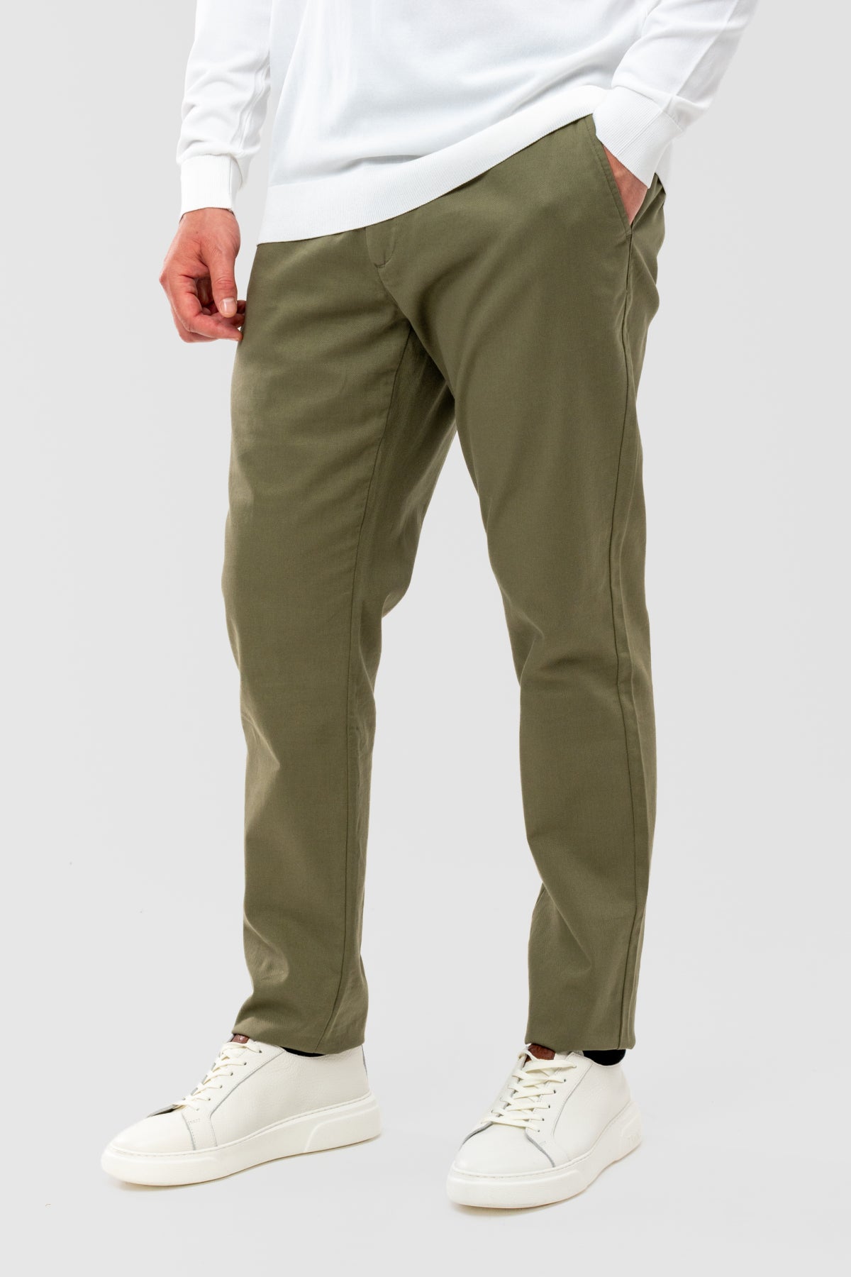 PANTALONI CHINO SLIM FIT TWN  - Verde Închis