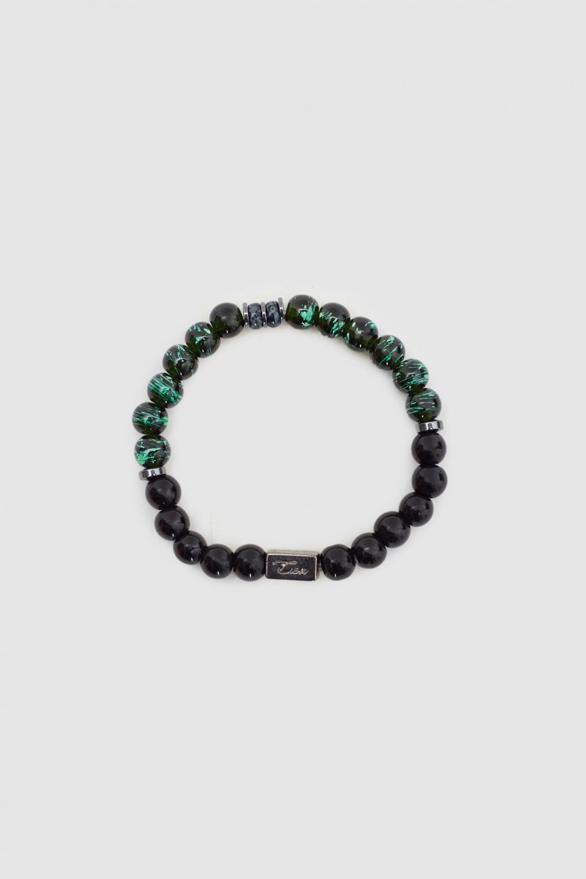 BRATARA BARBATEASCA TWN  - Verde Negru Lucios