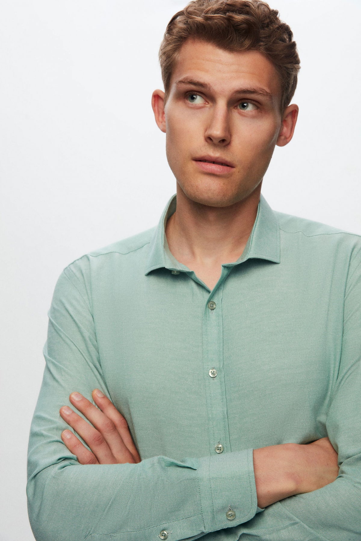 CAMASA SLIM FIT TWN  - Verde