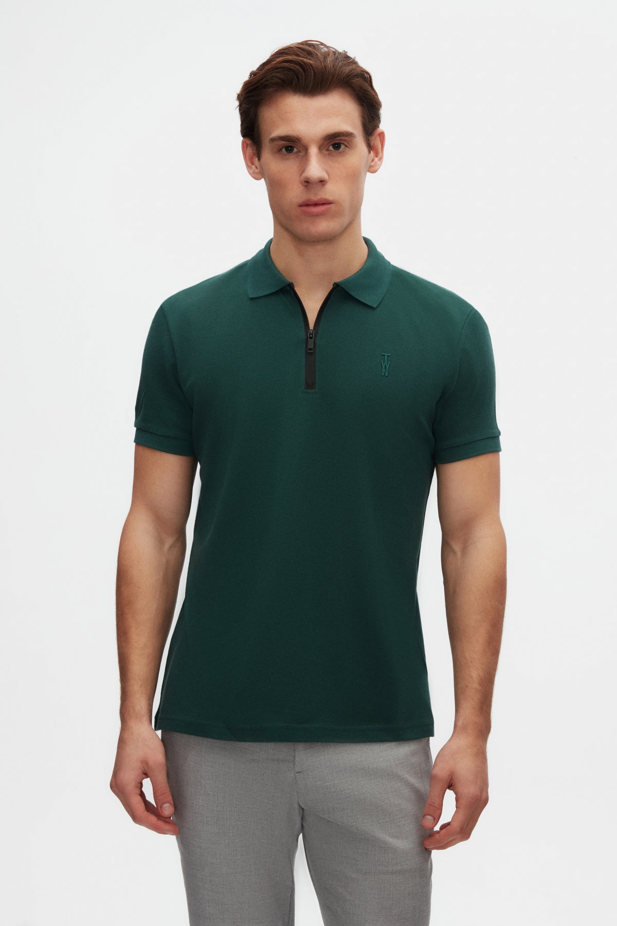 TRICOU TWN SLIM FIT  - Kaki