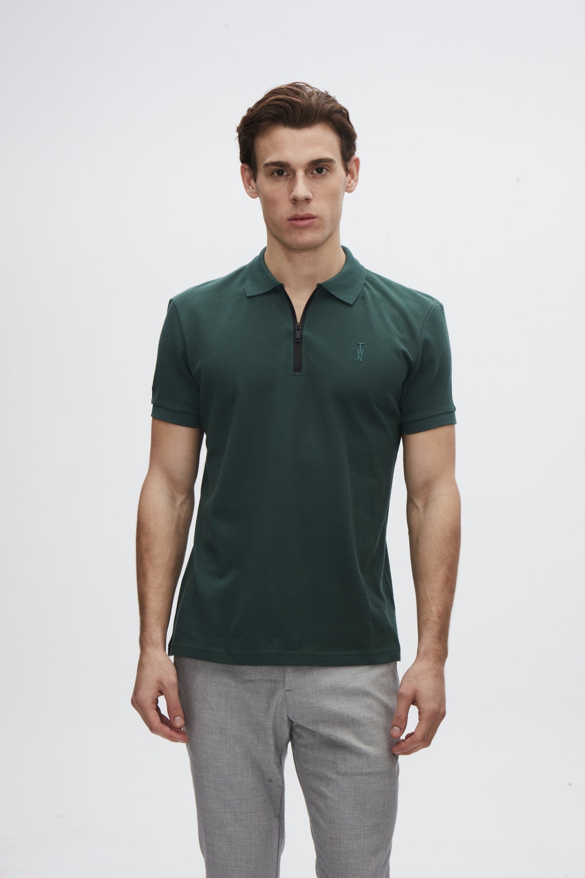 TRICOU TWN SLIM FIT  - Kaki