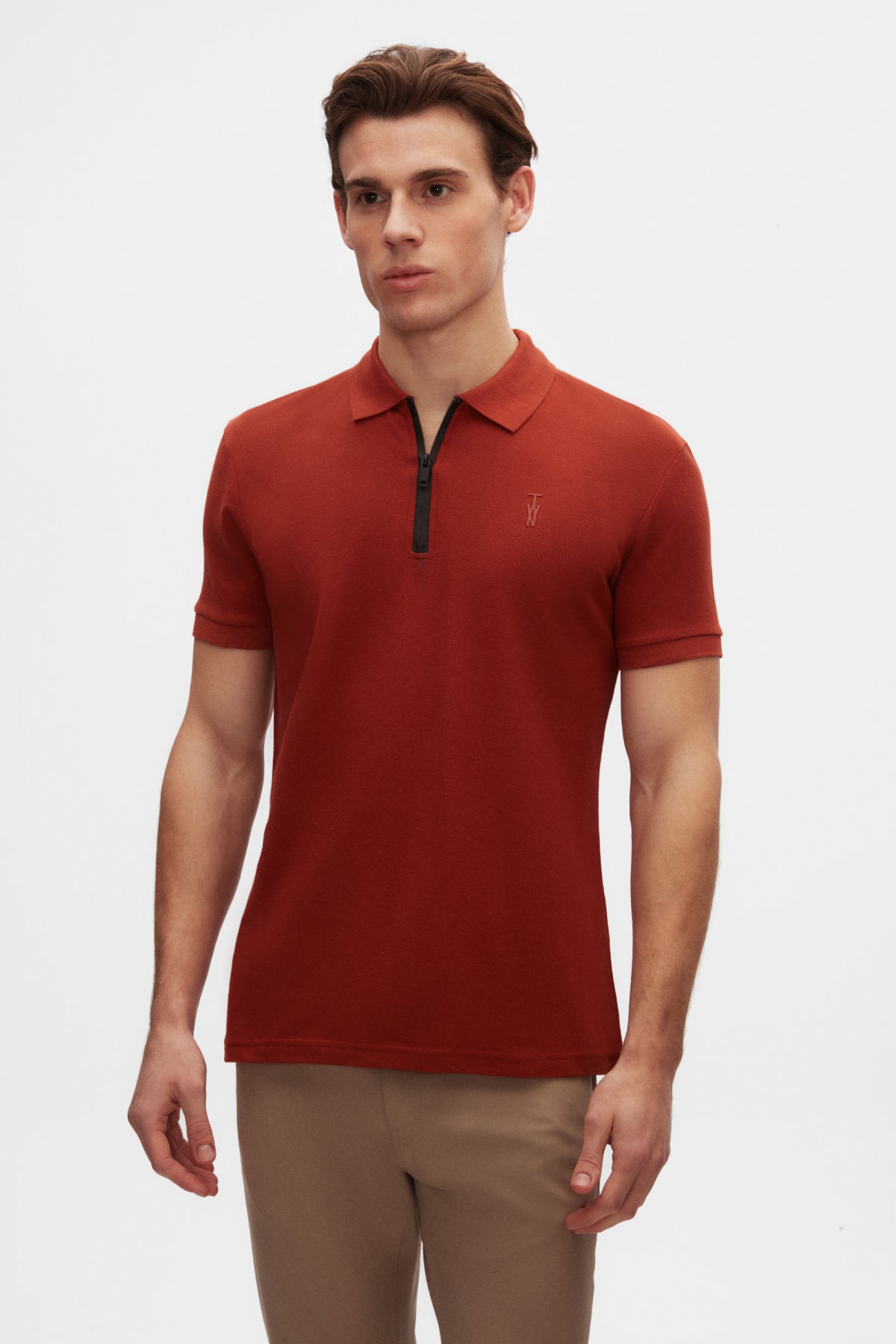 TRICOU TWN SLIM FIT  - Cărămiziu