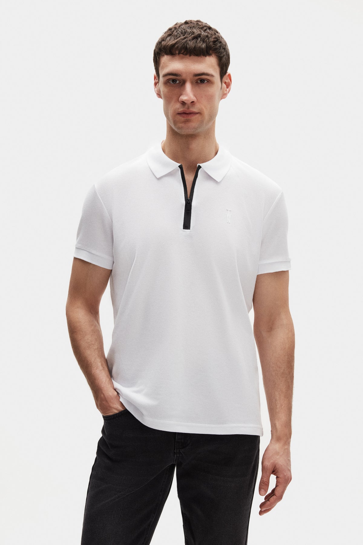 TRICOU TWN SLIM FIT  - Alb
