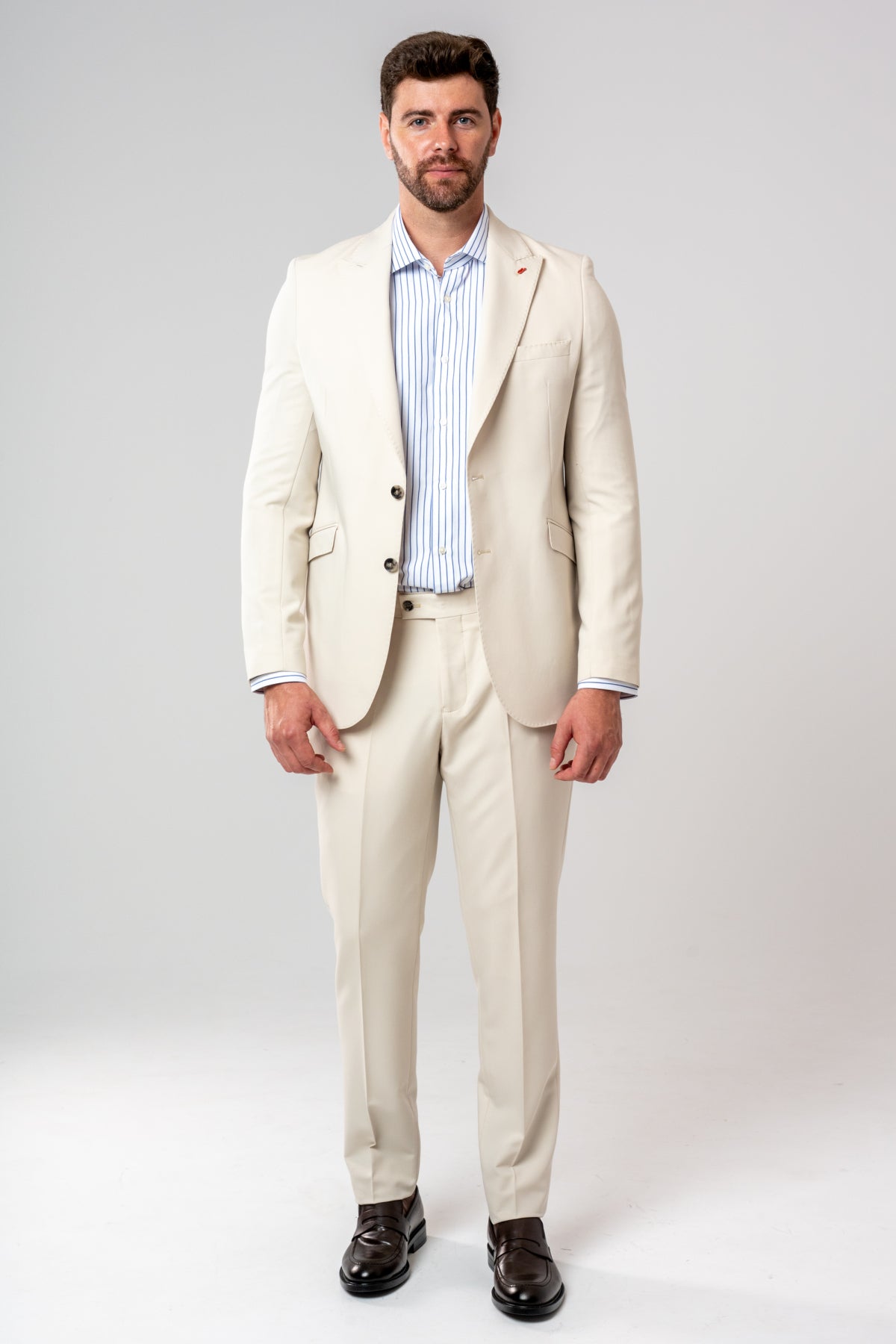 COSTUM SLIM FIT TWN  - Bej
