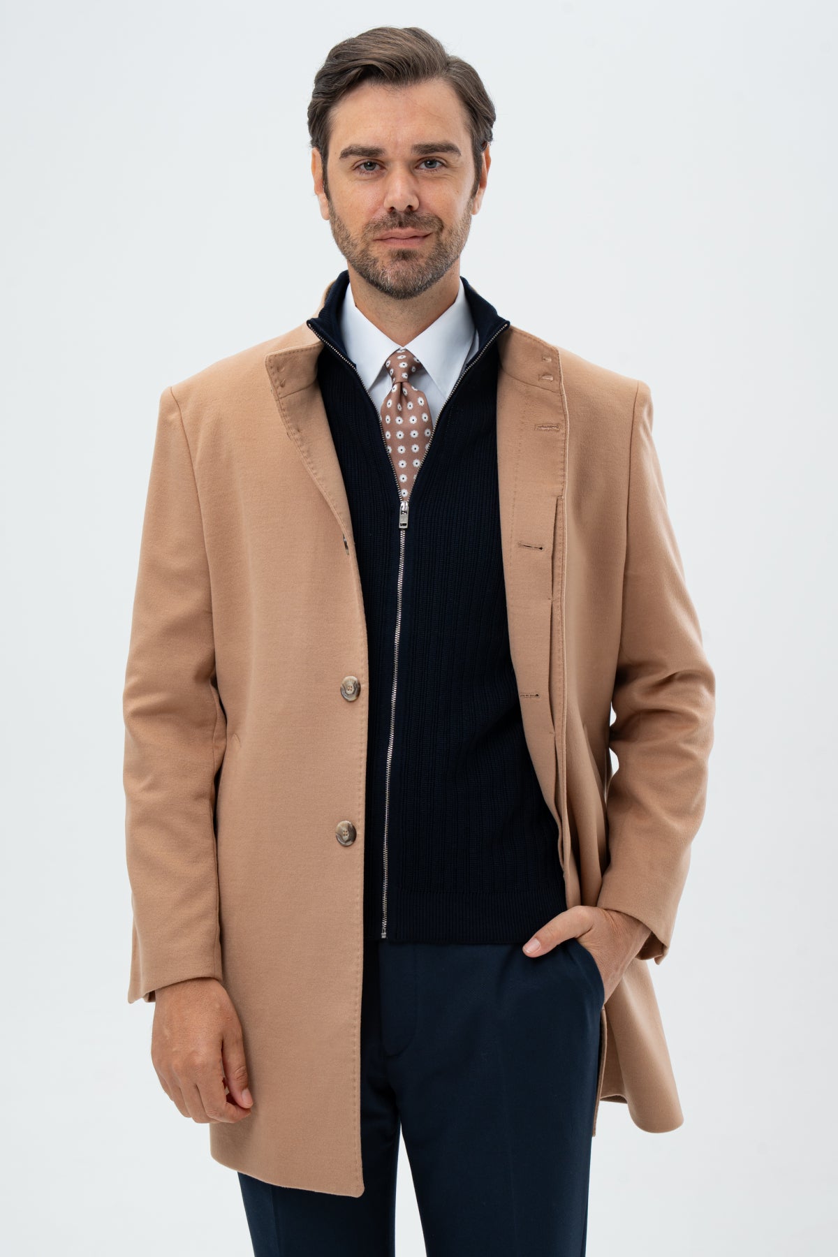 PALTON SLIM FIT TWN  - Camel