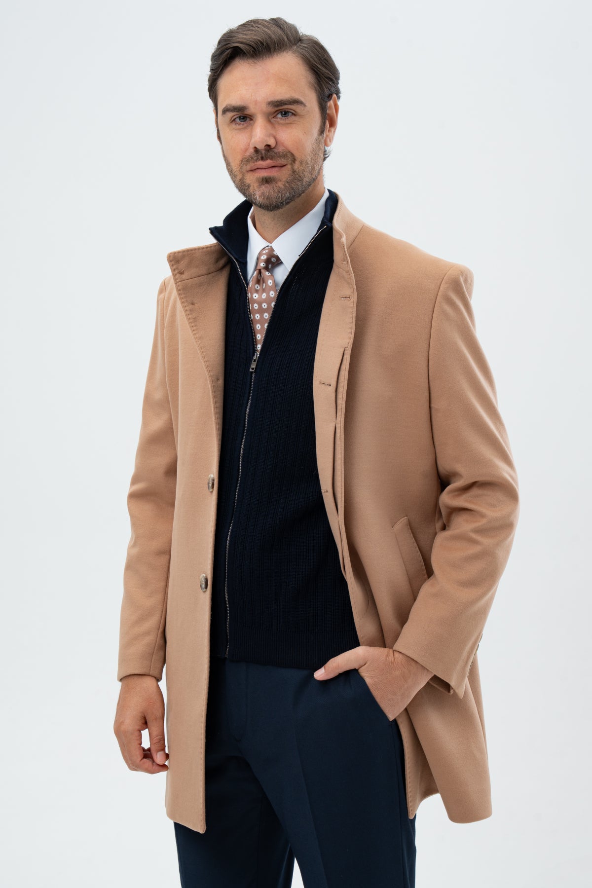 PALTON SLIM FIT TWN  - Camel