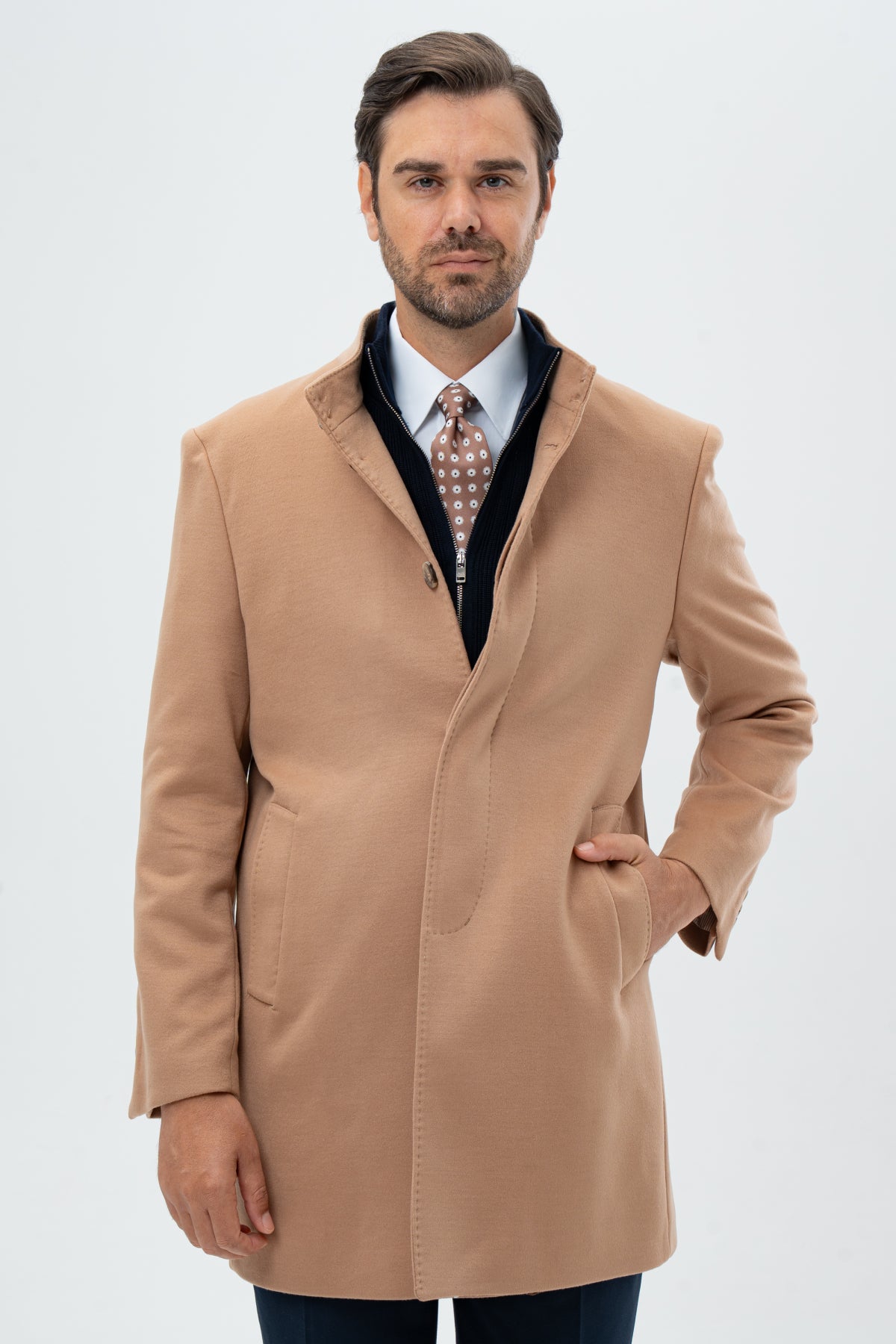 PALTON SLIM FIT TWN  - Camel