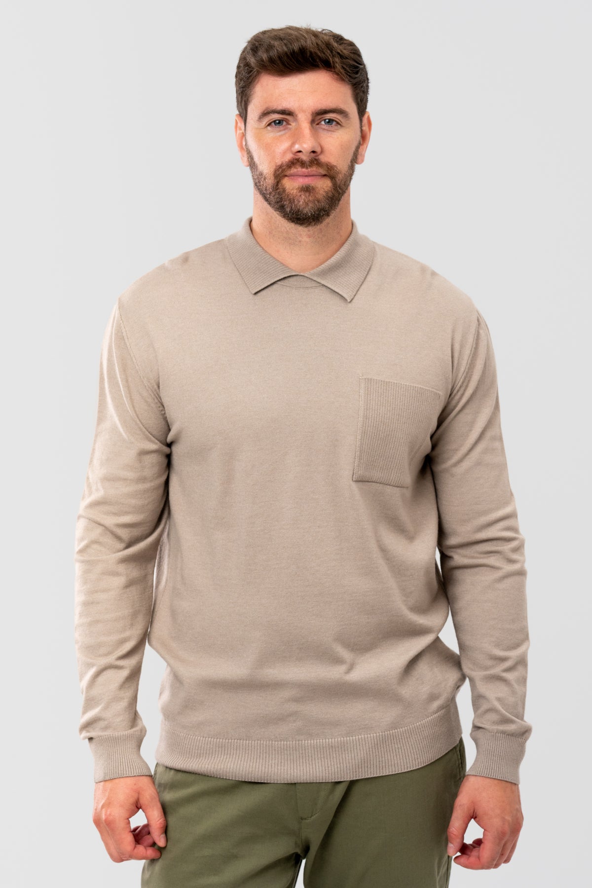 PULOVER SLIM FIT TWN  - Bej