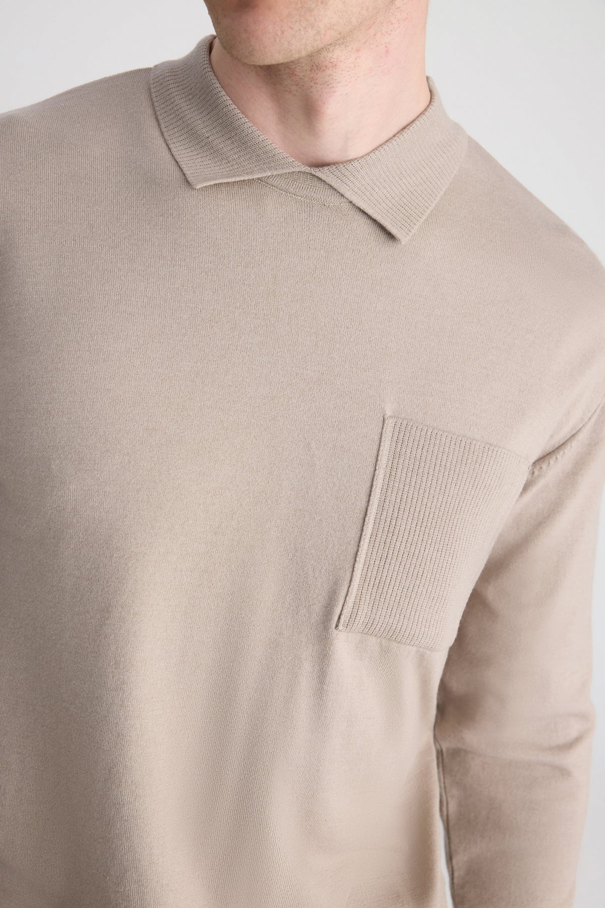 PULOVER SLIM FIT TWN  - Bej